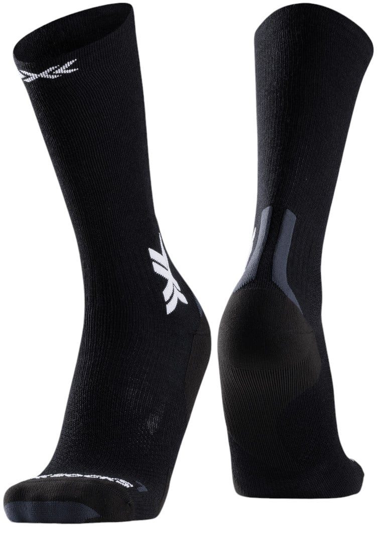 X-Socks Laufsocken Crew Run Discovery Merino schwarz/grau Herren - 1 Paar
