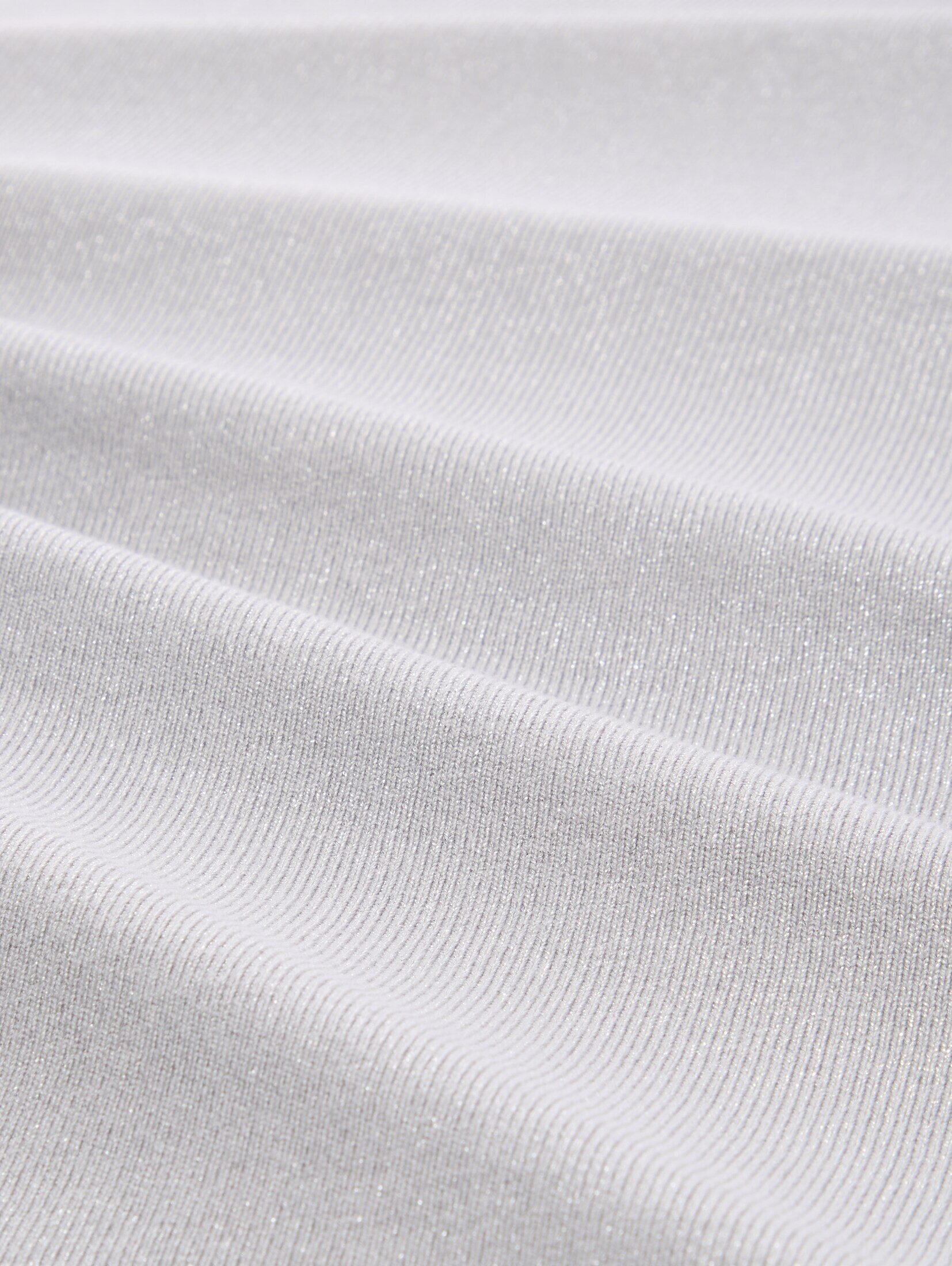 TOM TAILOR PLUS Langarmshirt T-Shirt Plus Size - Loose Fit Langarmshirt mit leichtem Glitzer-Effekt