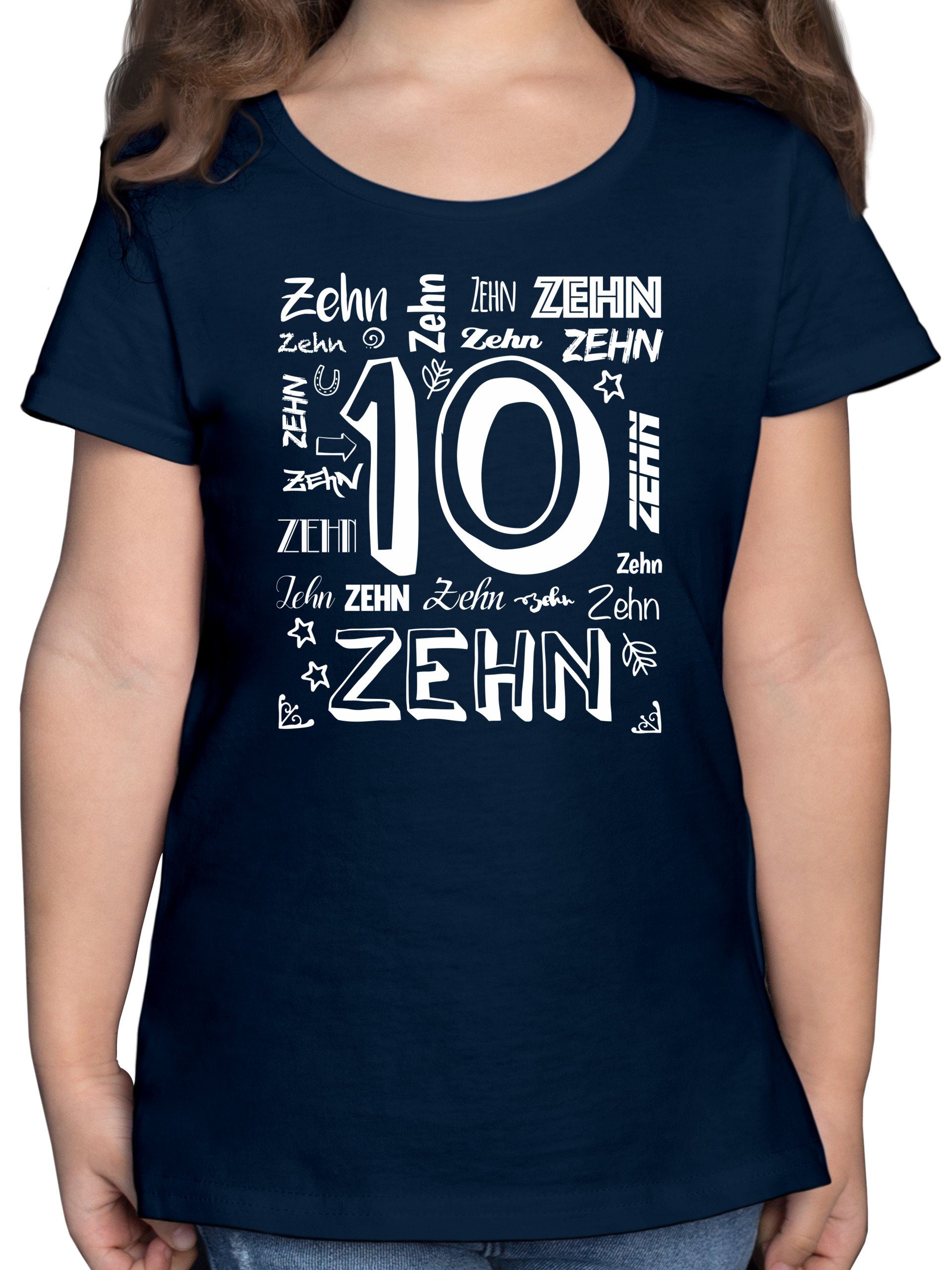 Shirtracer TShirt »10. Geburtstag Zahlen Mädchen Kinder TShirt