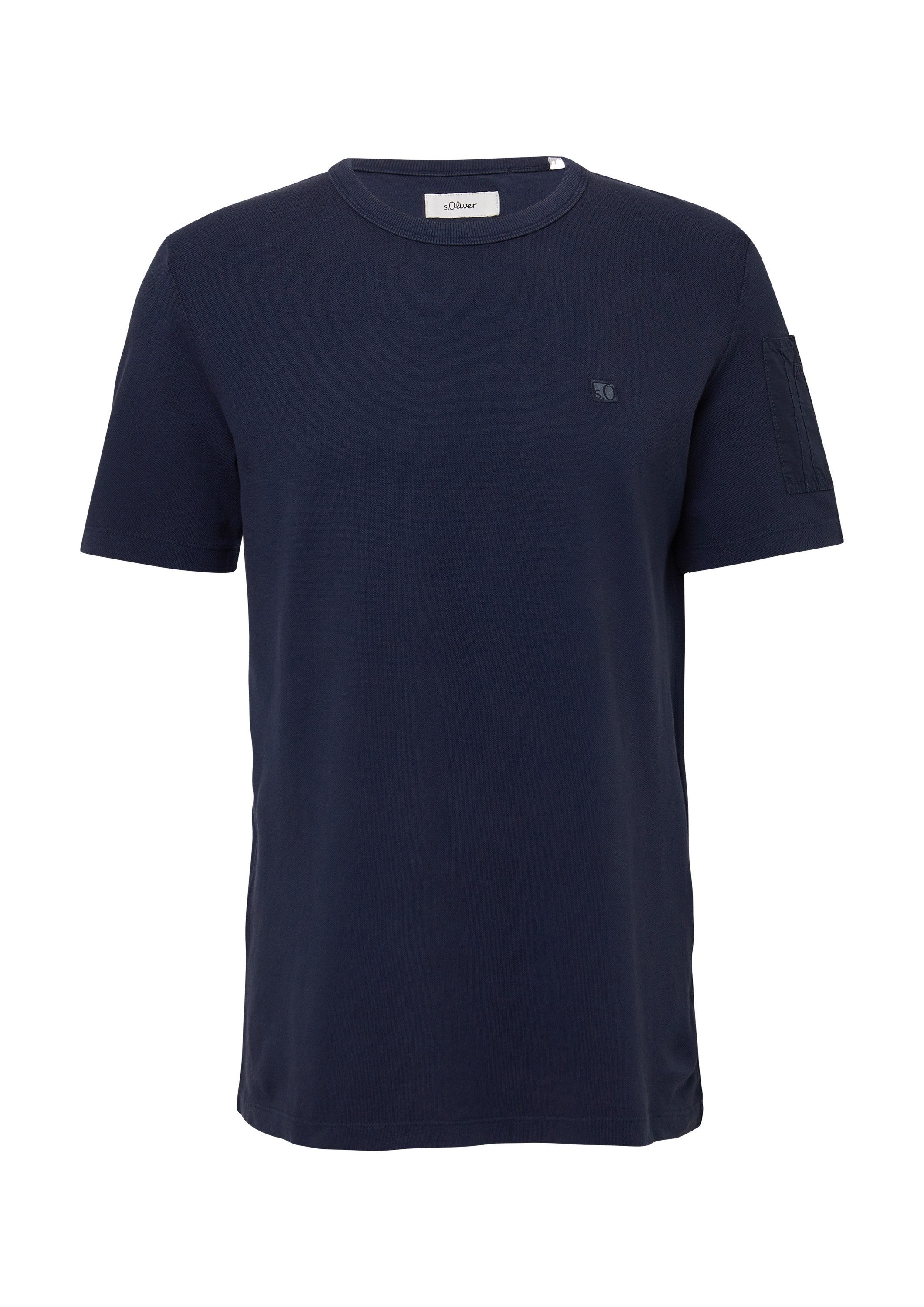 s.Oliver Kurzarmshirt T-Shirt T-Shirt aus Piqué mit Ärmeltasche günstig online kaufen
