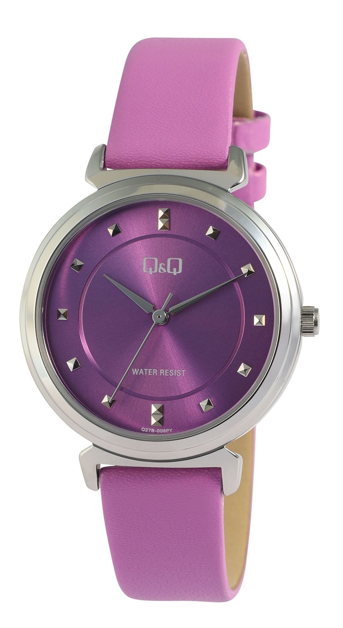 Q&Q Quarzuhr Q27B Q&Q Damenuhr, Armband aus Lederimitat, 3 Bar