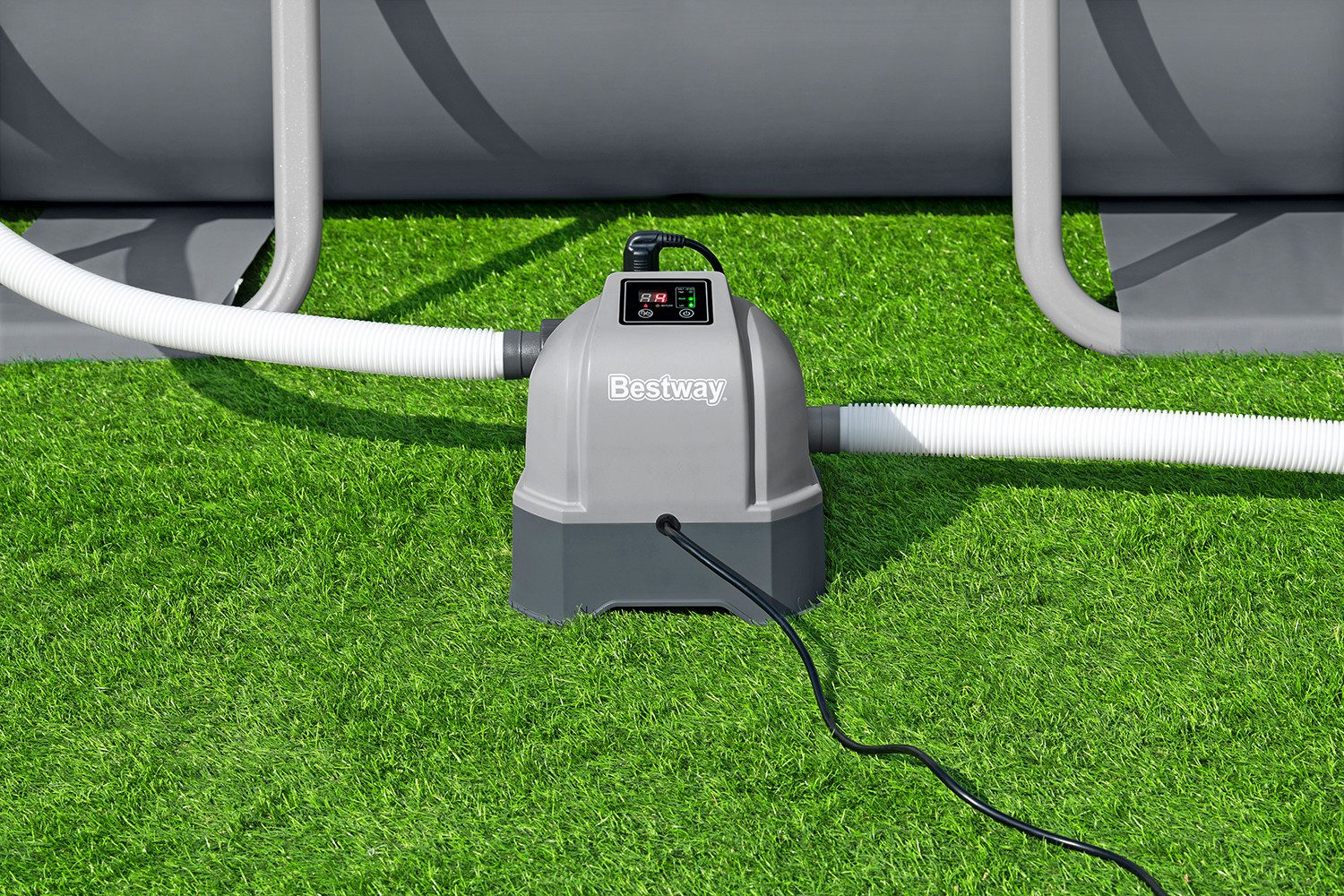 Bestway Salzwassersystem Hydrogenic™ 12 g/h, (Packung, 1-St., für Poolgrößen bis 56.775 l & Filtersysteme ab 1.249 l/h), Verwendung von Salz zur Erzeugung von Chlor