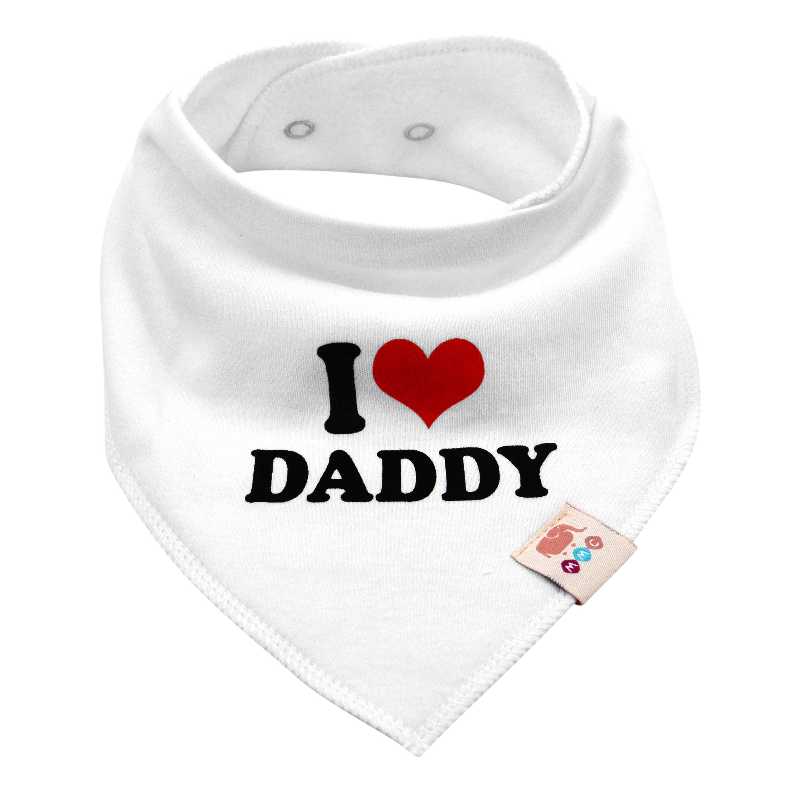 Daddy I Set Lätzchen Love M.M.C. (6-St), Halstücher Mädchen Dreieckstücher, Mommy