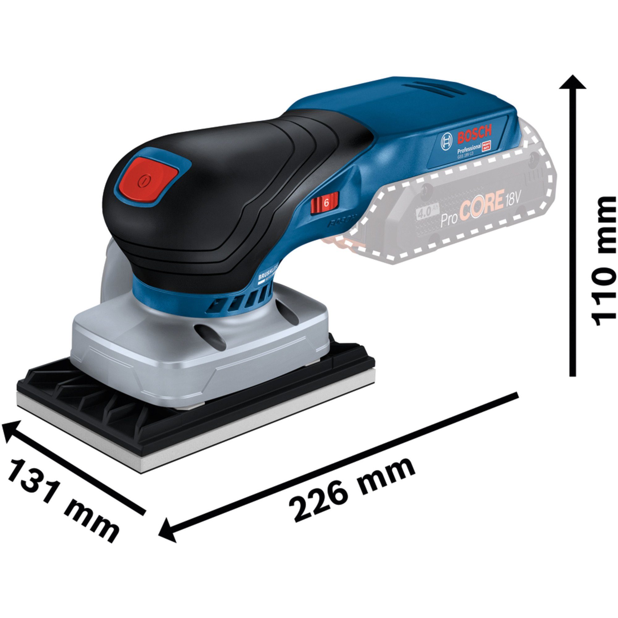 Bosch Professional Schwingschleifer Bosch Professional Akku-Schwingschleifer GSS
