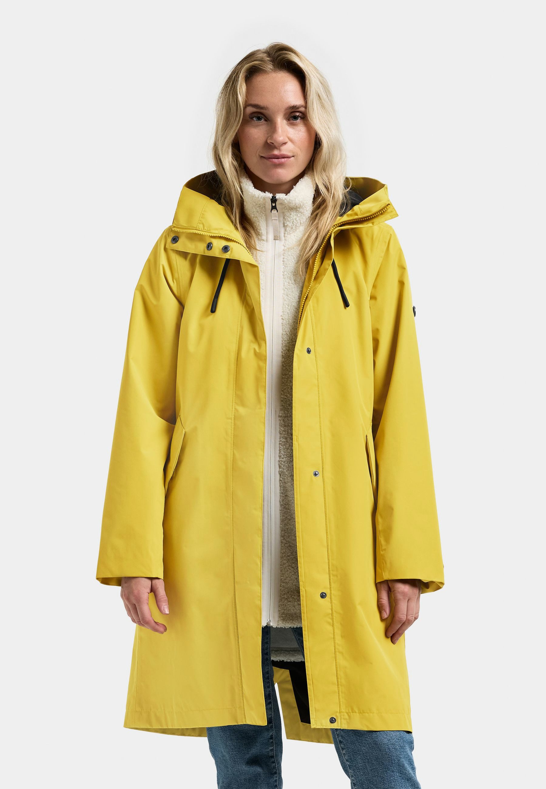 Didriksons Parka Damen Übergangsjacke Mantel Wasserdicht ELINA mit Kapuze mit Taschen