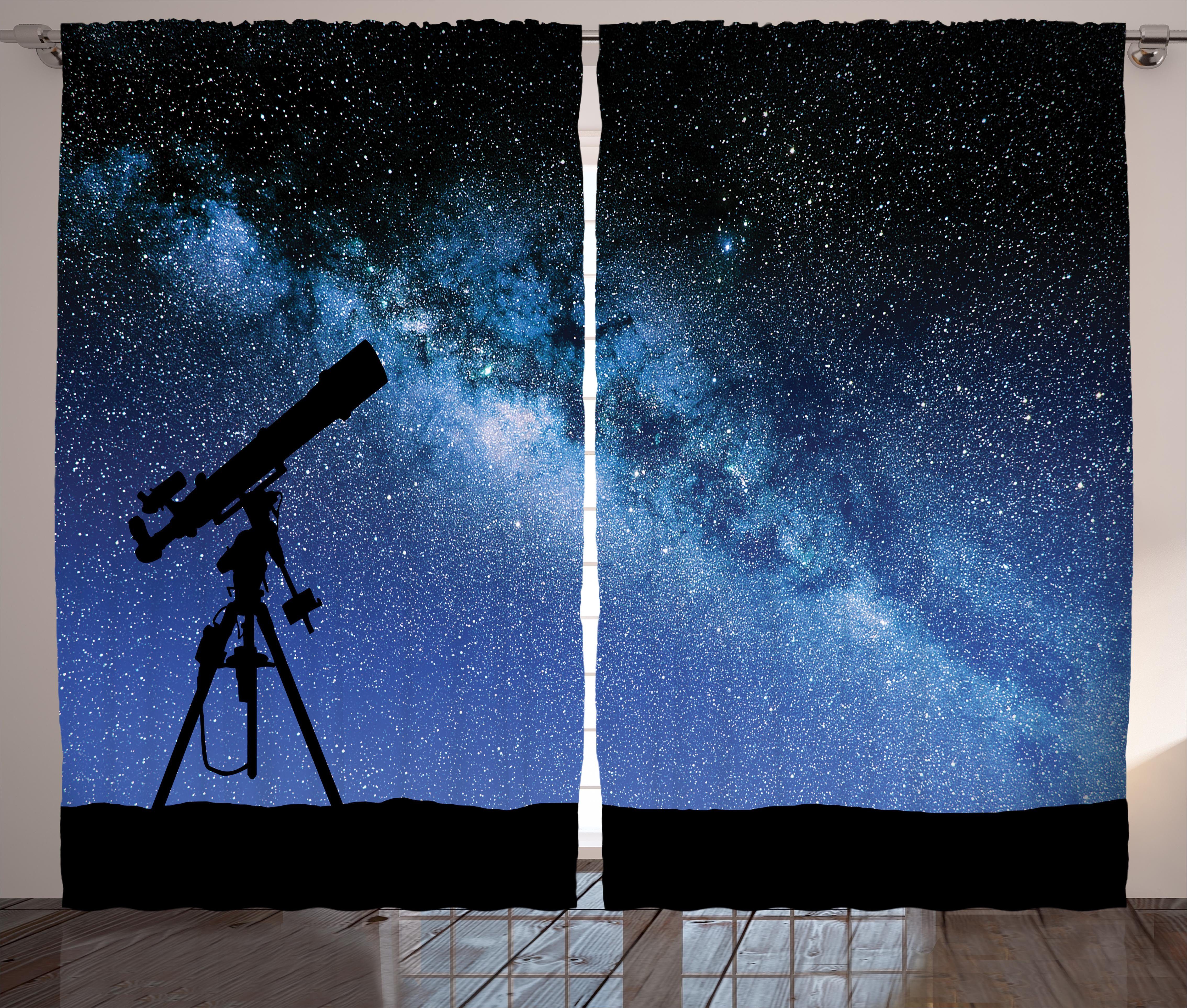 Gardine Schlafzimmer Kräuselband Galaxis mit Abakuhaus, und Milchstraße Schlaufen Haken, Nacht Galaxy Vorhang
