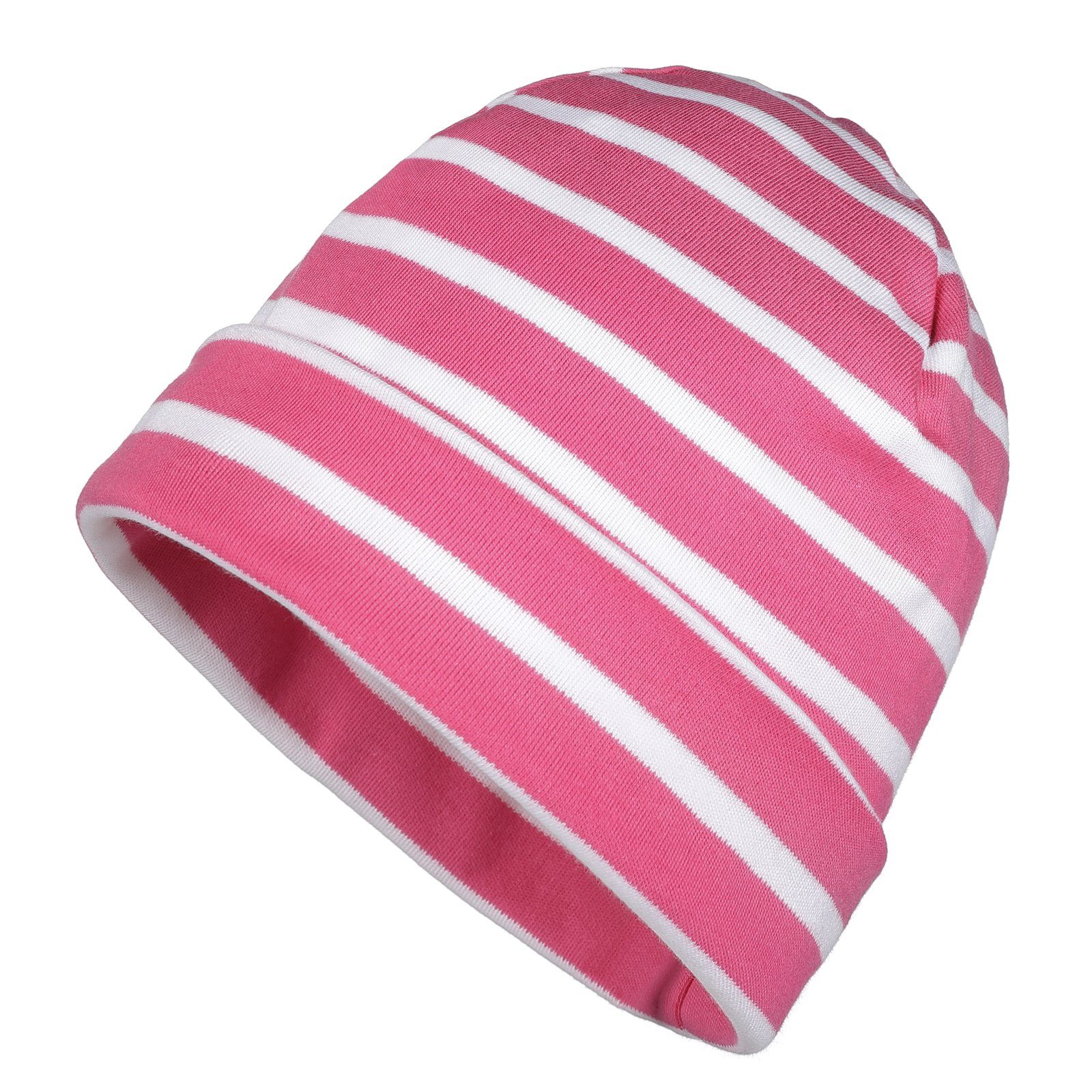 modAS Strickmütze 2530 Unisex Mütze Streifen für Kinder & Erwachsene - Ringelmütze Baumwolle