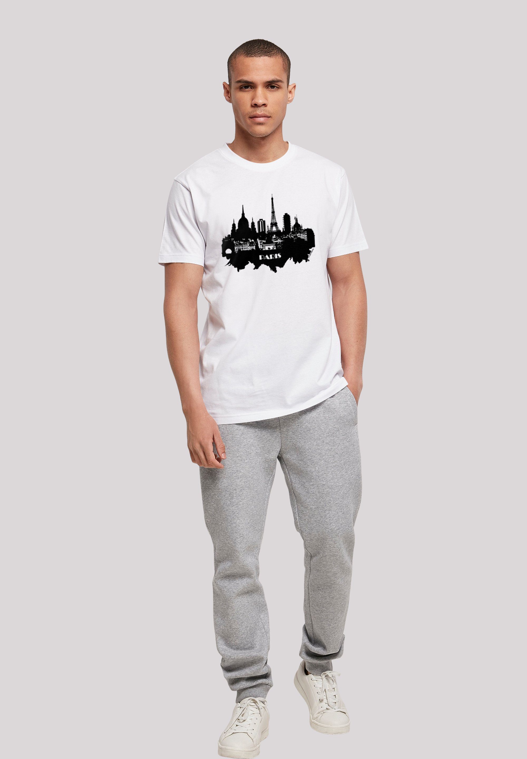F4NT4STIC T-Shirt PARIS SKYLINE TEE weiß Print