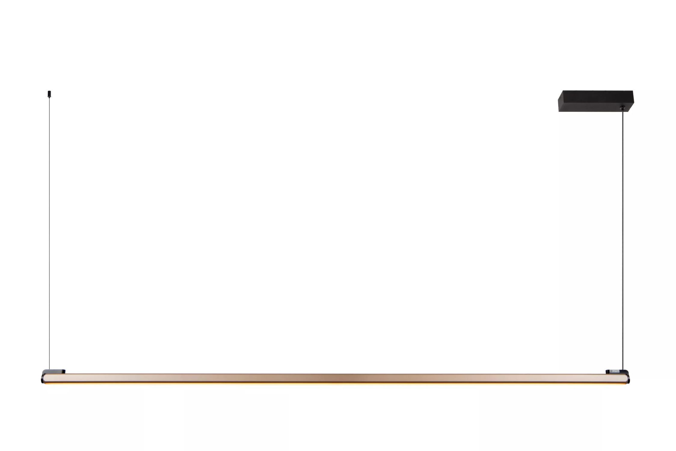 Licht-Erlebnisse Pendelleuchte NIXO, LED fest integriert, Aluminium LED H: max. 207,9 cm Kaffeebraun länglich 2450 lm Modern