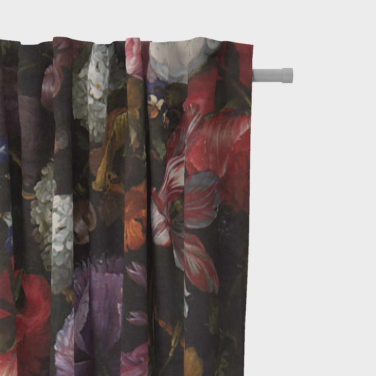 Stoff Samtstoff Dekostoff Samt Blumen Tulpen Pfingstrosen grün bunt 1,4m