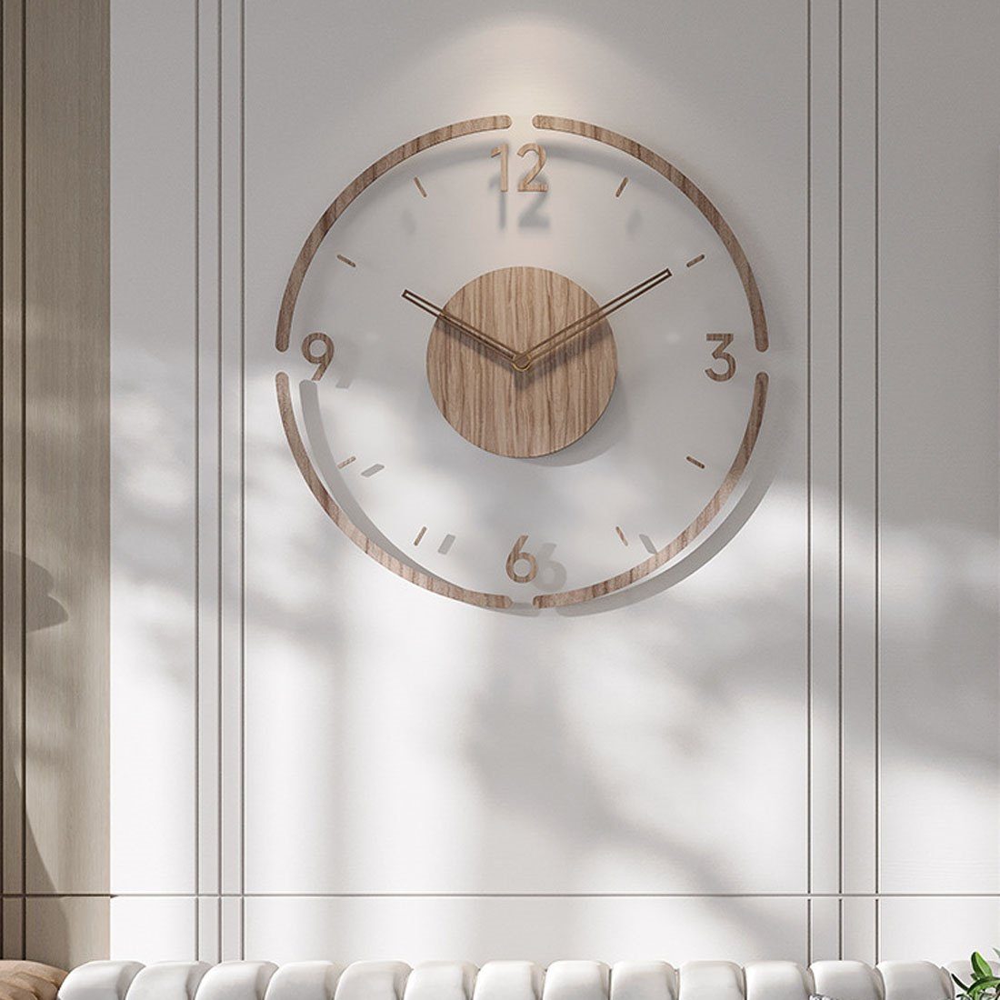 HOPPO~ Wanduhr Wanduhr 35cm aus das Wohnzimmer für dekorative Wanduhr Massivholz