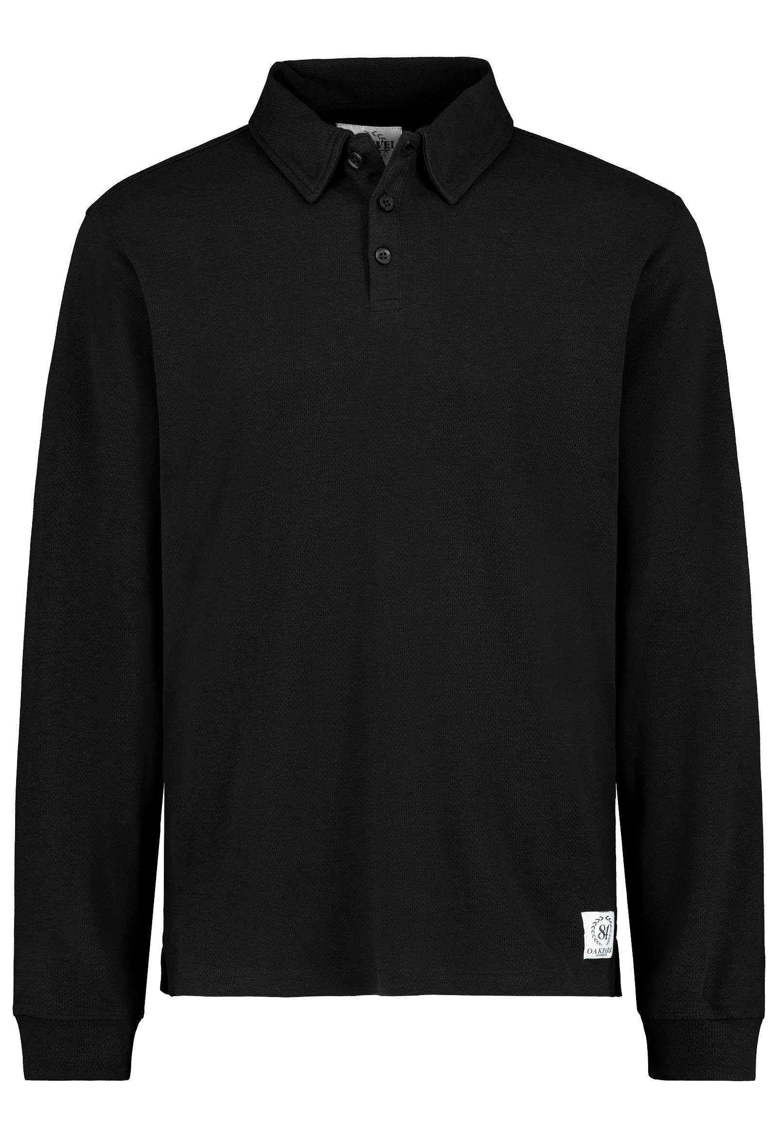 SUBLEVEL Longsleeve Langarm Poloshirt black
