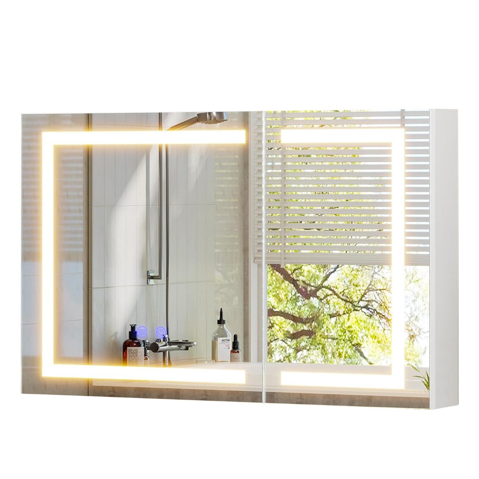 MSMASK Spiegelschrank Bad mit Beleuchtung und günstig online kaufen