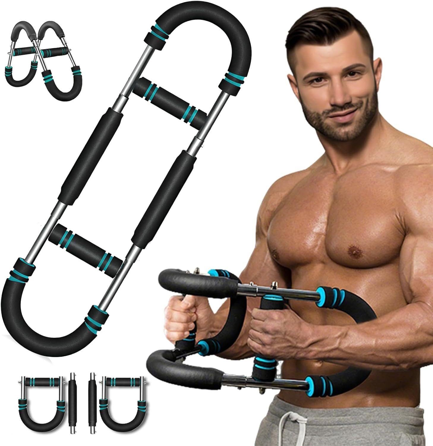 FELIXLEO Multitrainer Armtrainer, Brusttrainer, 3 Stufen, Unterarmtrainer, U-förmig