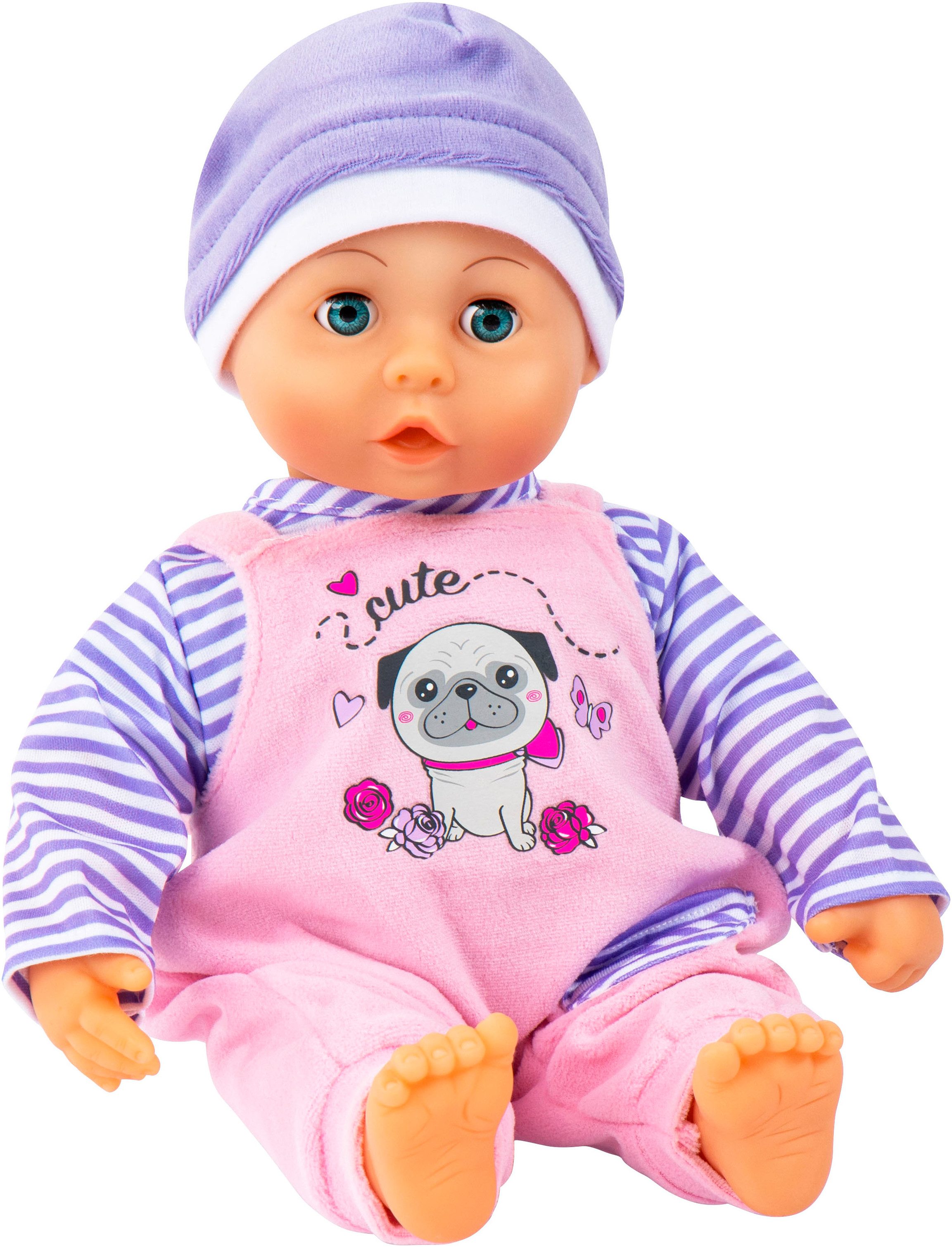 Bayer Puppenkleidung Latzhose Hund 38 cm (Set, 3-tlg) günstig online kaufen