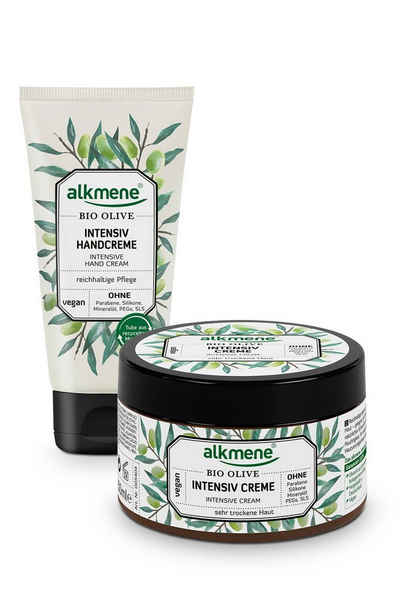 alkmene Handcreme Creme & Handcreme Bio Olive, Körpercreme & Handcreme für trockene Haut, 2-tlg.
