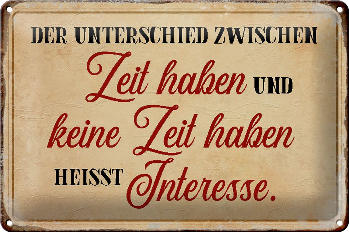 Hebold Metallschild Schild Blech 30x20cm Made in Germany Spruch
