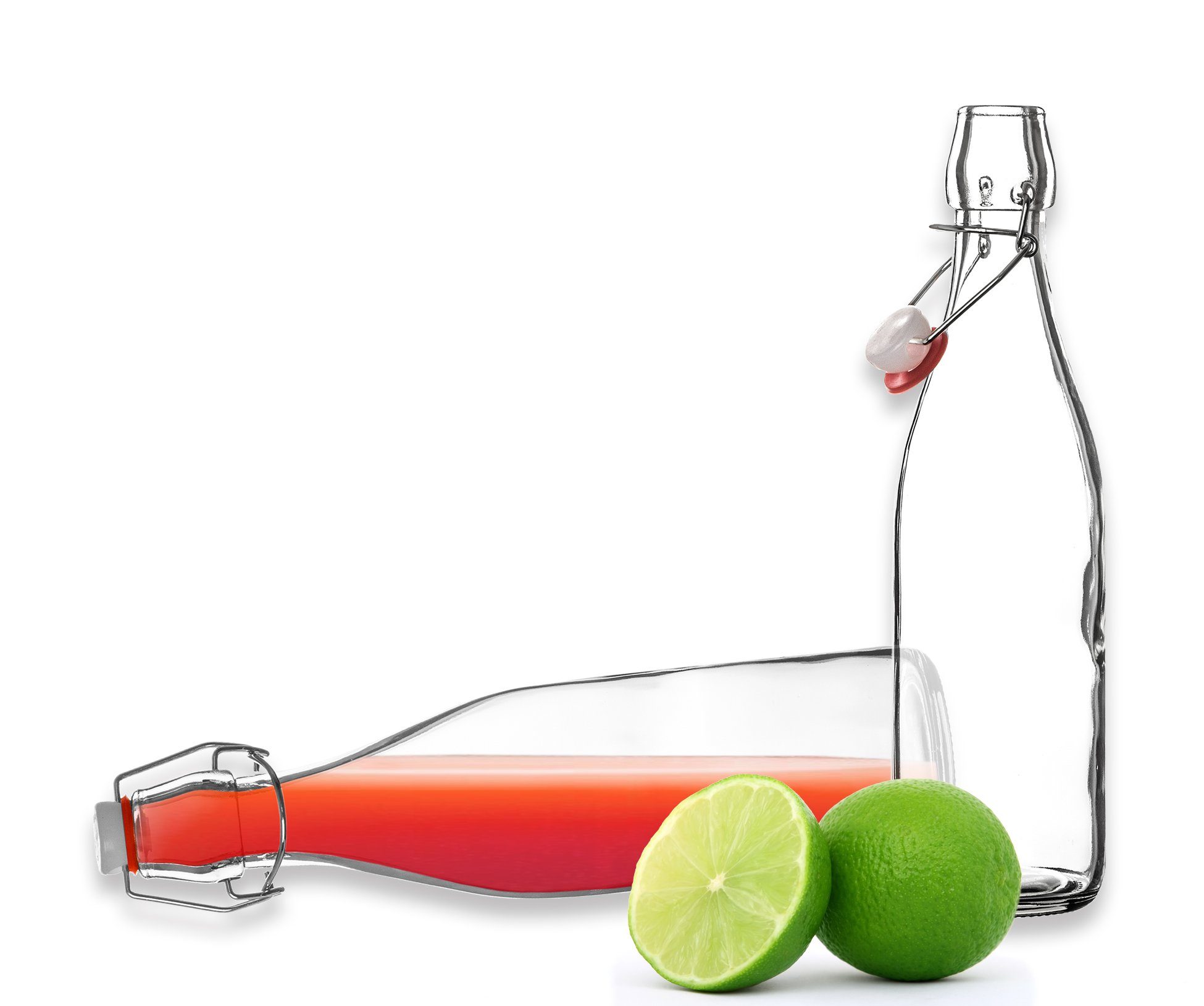 BigDean Isolierflasche Glasflasche 500ml Bügelverschluss Milchflasche Saftflasche ölflasche – Bild 3 von 5