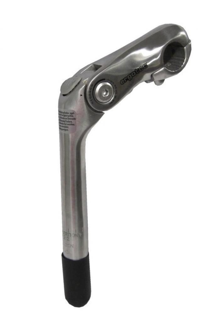 Fahrradlenker Ergotec Vorbau Kobra Vario SL 90mm Alu silber -10/+50° 1\" Ø 22,2mm