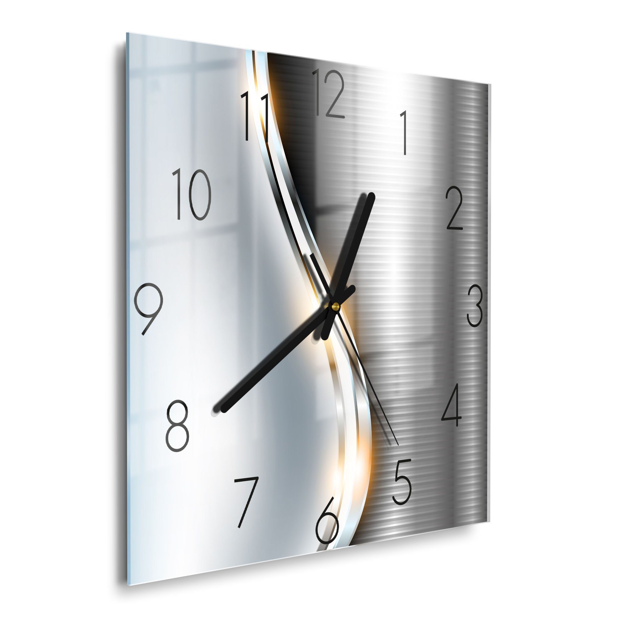 DEQORI Wanduhr 'Elegantes Vektordesign' (Glas Glasuhr günstig online kaufen