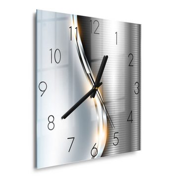 DEQORI Wanduhr 'Elegantes Vektordesign' (Glas Glasuhr modern Wand Uhr Design Küchenuhr)