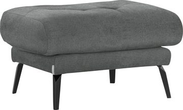 W.SCHILLIG Hocker softy, mit dekorativer Heftung im Sitz, Füße schwarz pulverbeschichtet