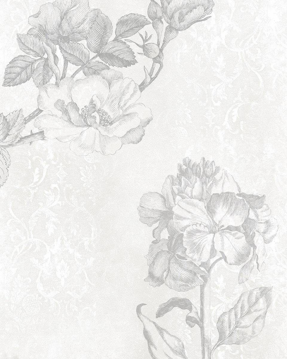 Komar Vliestapete Digitaldruck Vlies - Baroque Grey - Größe 200 x 250 cm, glatt, bedruckt, (1 St), Wohnzimmer, Schlafzimmer