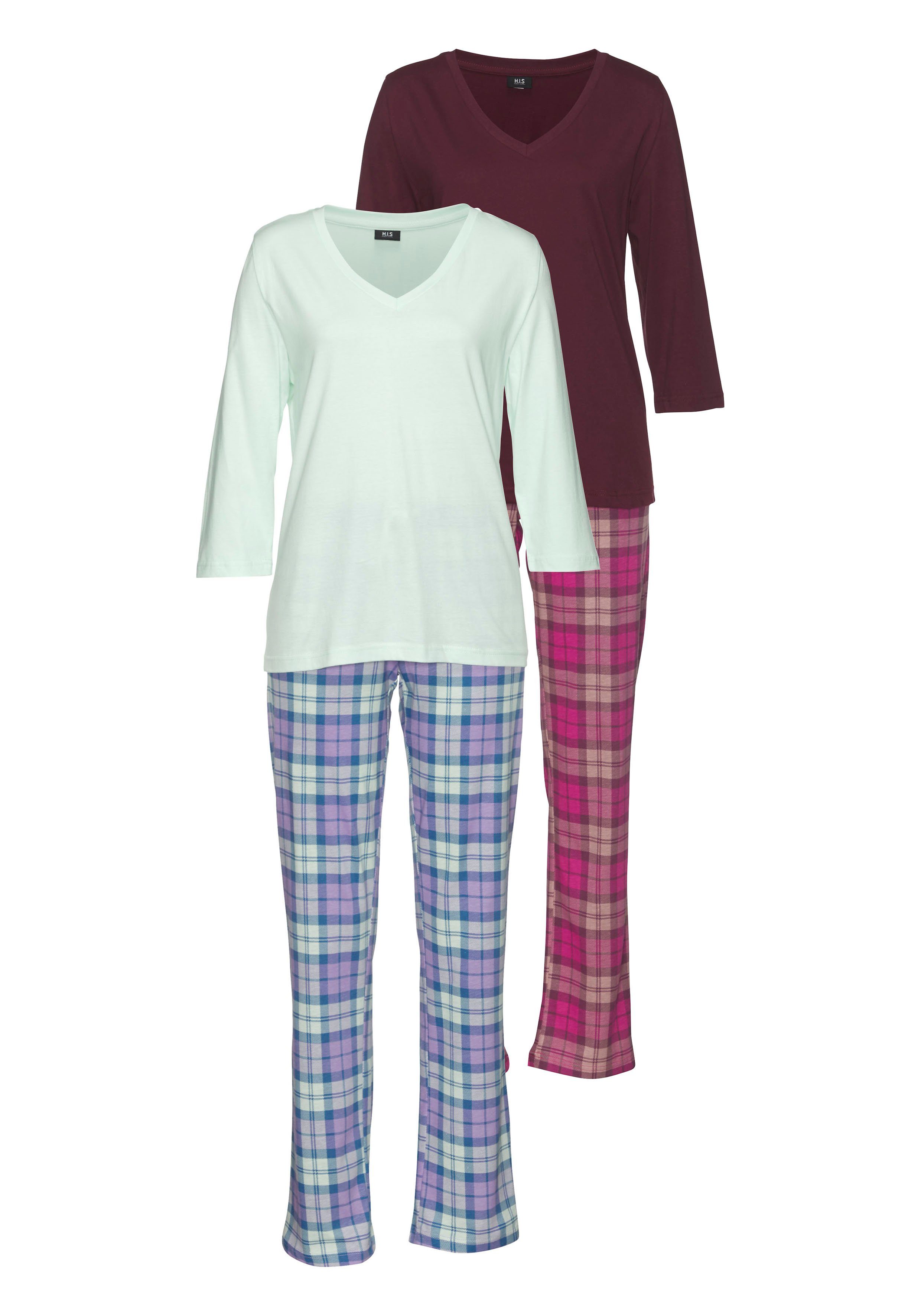H.I.S Pyjama (Packung, 4 tlg., 2 Stück)