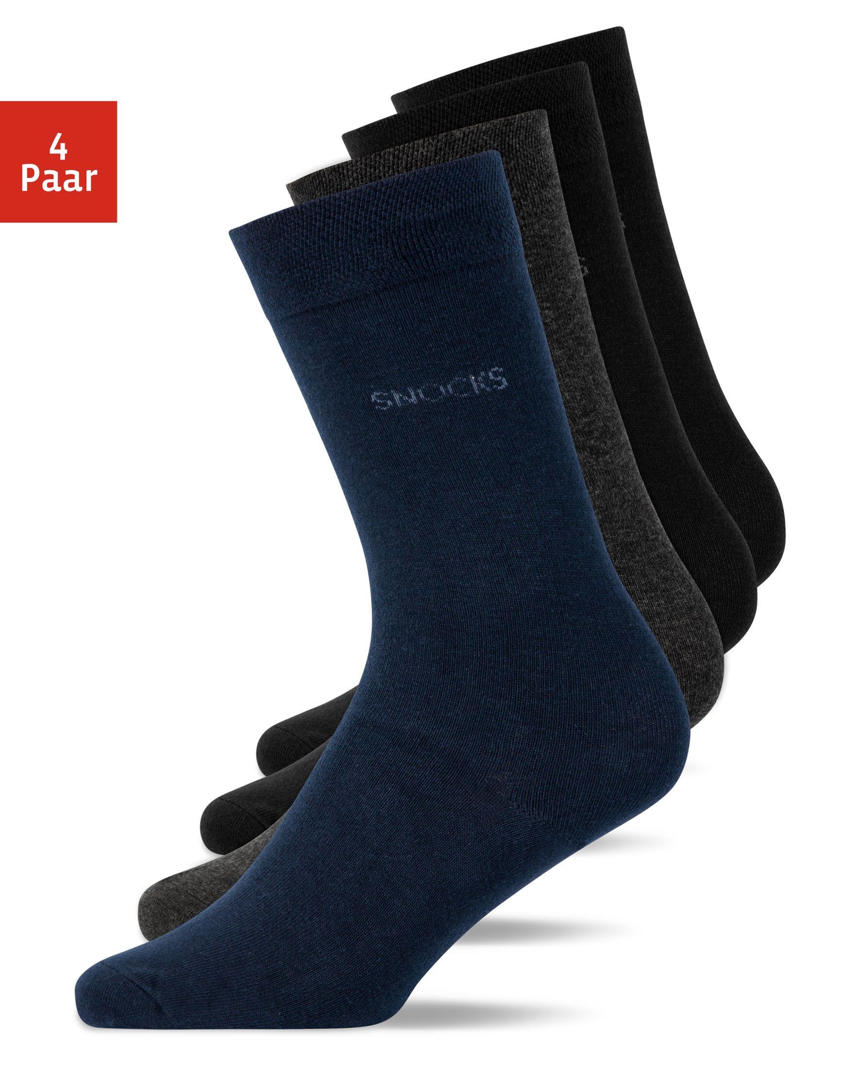 Anzug Socken geeignet Bio-Baumwolle, (4-Paar) für Mix Businesssocken Business jeden 04 aus SNOCKS