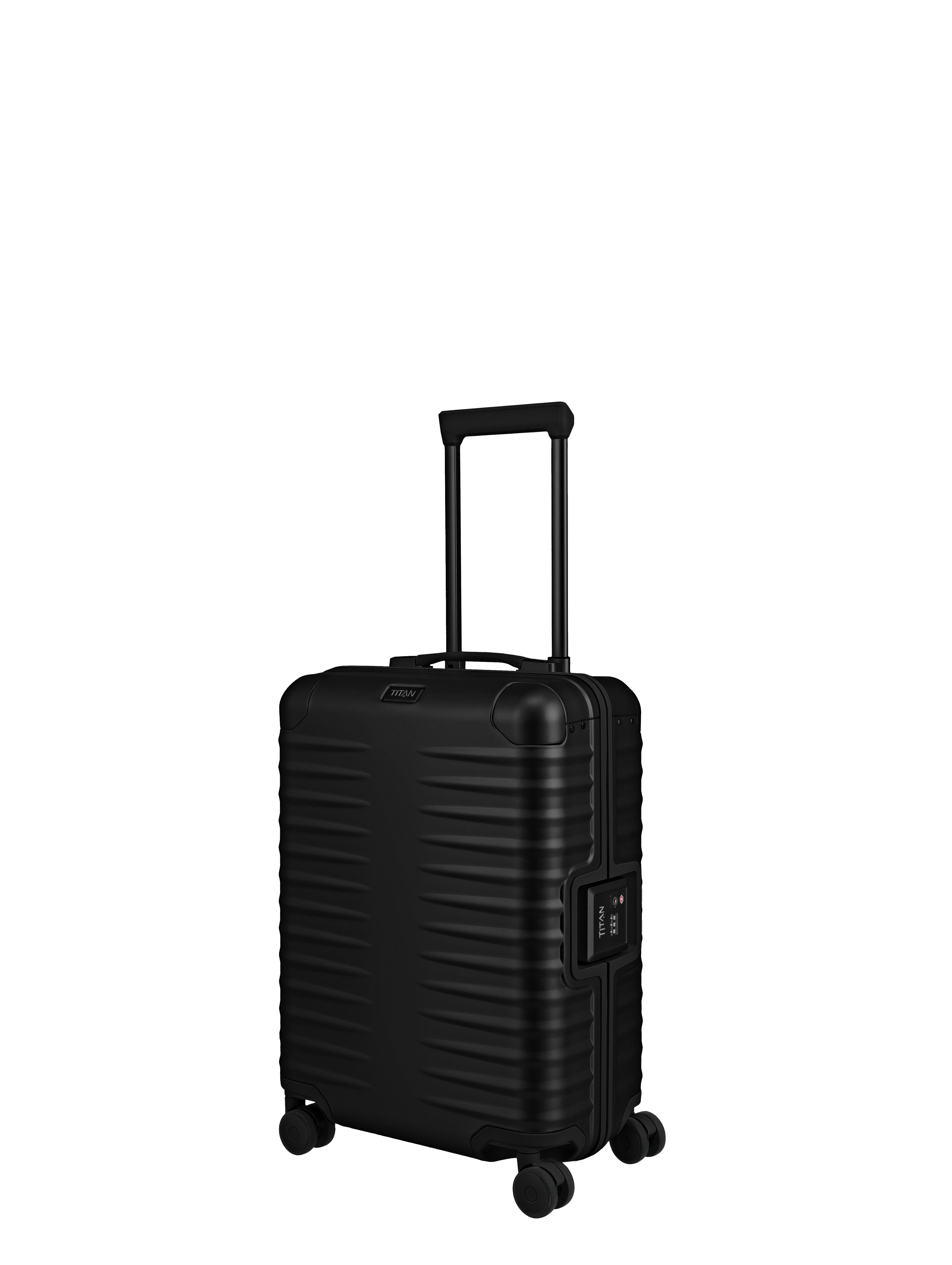 TITAN - Made in Germany Trolley ETERNITY S23 Aluminium Bordkoffer Made in Germany, 4 Rollen, 100 % Aluminium, Smart Frame und Echtledergriffe