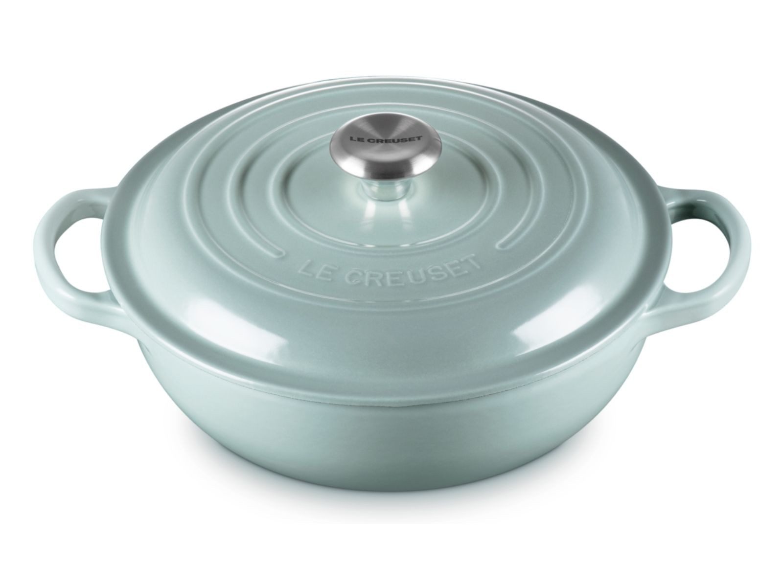 LE CREUSET Bräter Stew Pot Signature rund sea salt 22cm, Emailliertes Gusseisen