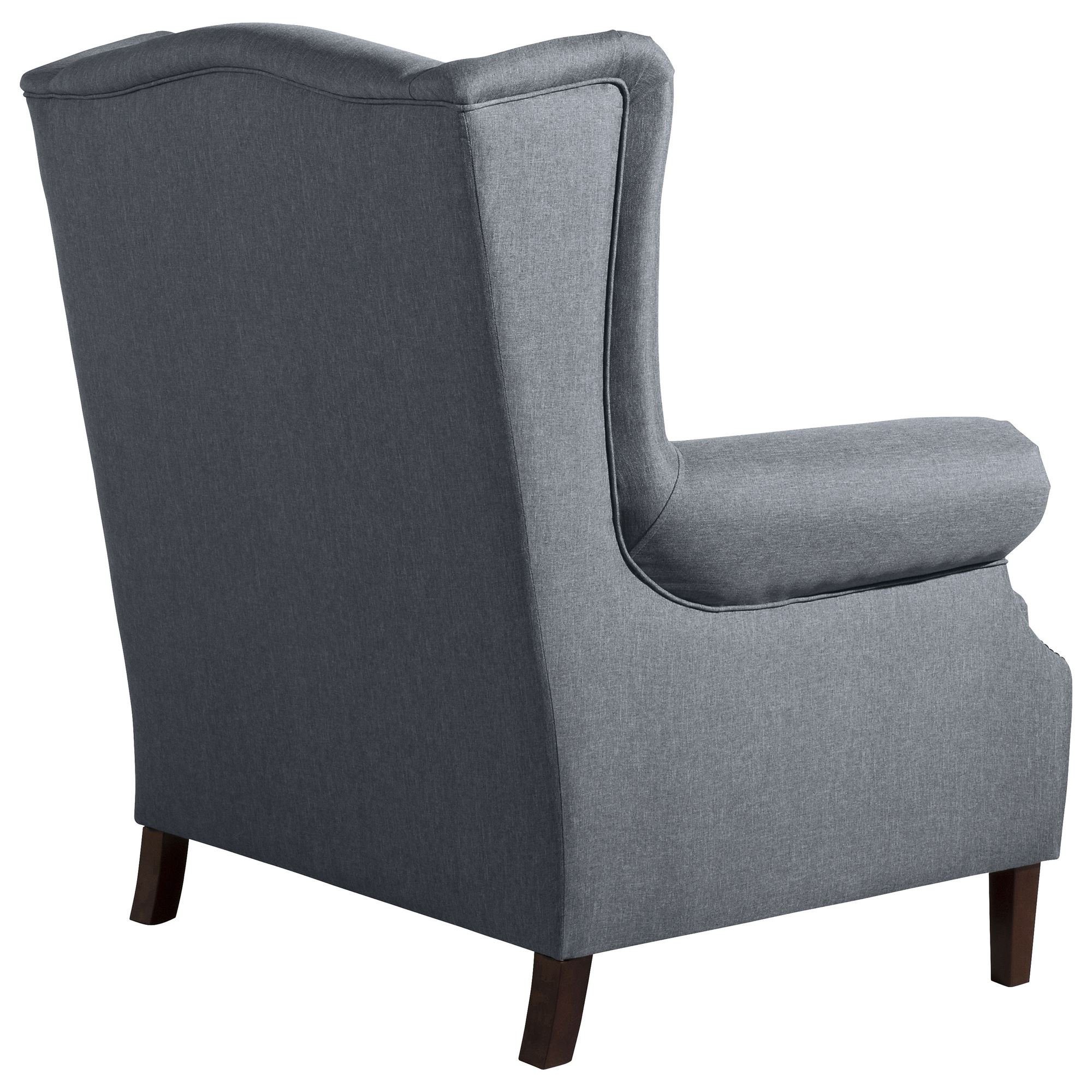 Sessel aufm Flachgewebe Versand, Kostenlosem hochwertig / Sessel dunkel Bezug Buche 21659 Sitz denim verarbeitet,bequemer Kessel 1-St), (Sparpreis 58 inkl. Kandy nussbaum