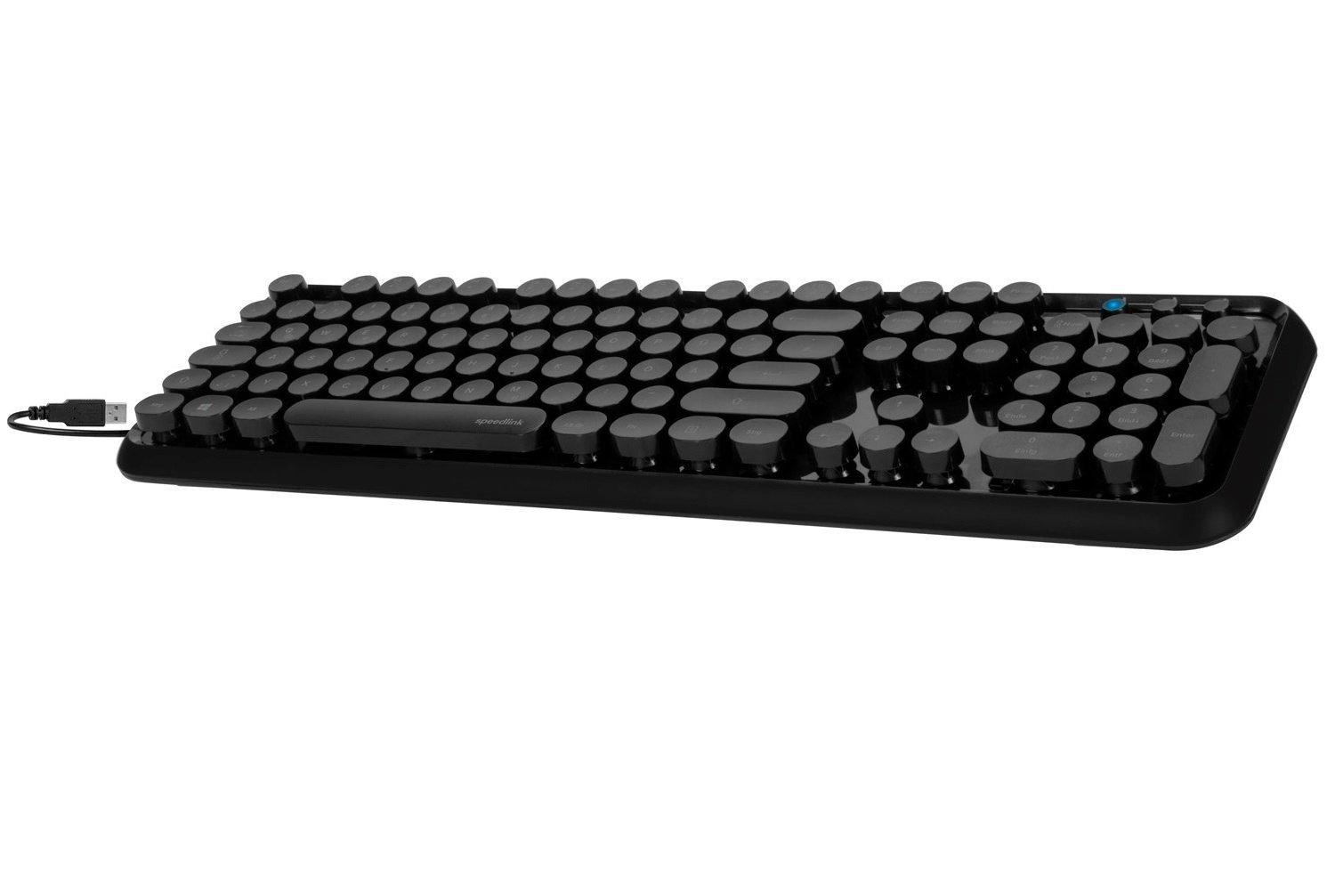 Speedlink CIRCLE Retro Tastatur Schwarz PC-Tastatur (Erweiterte Funktionstasten)