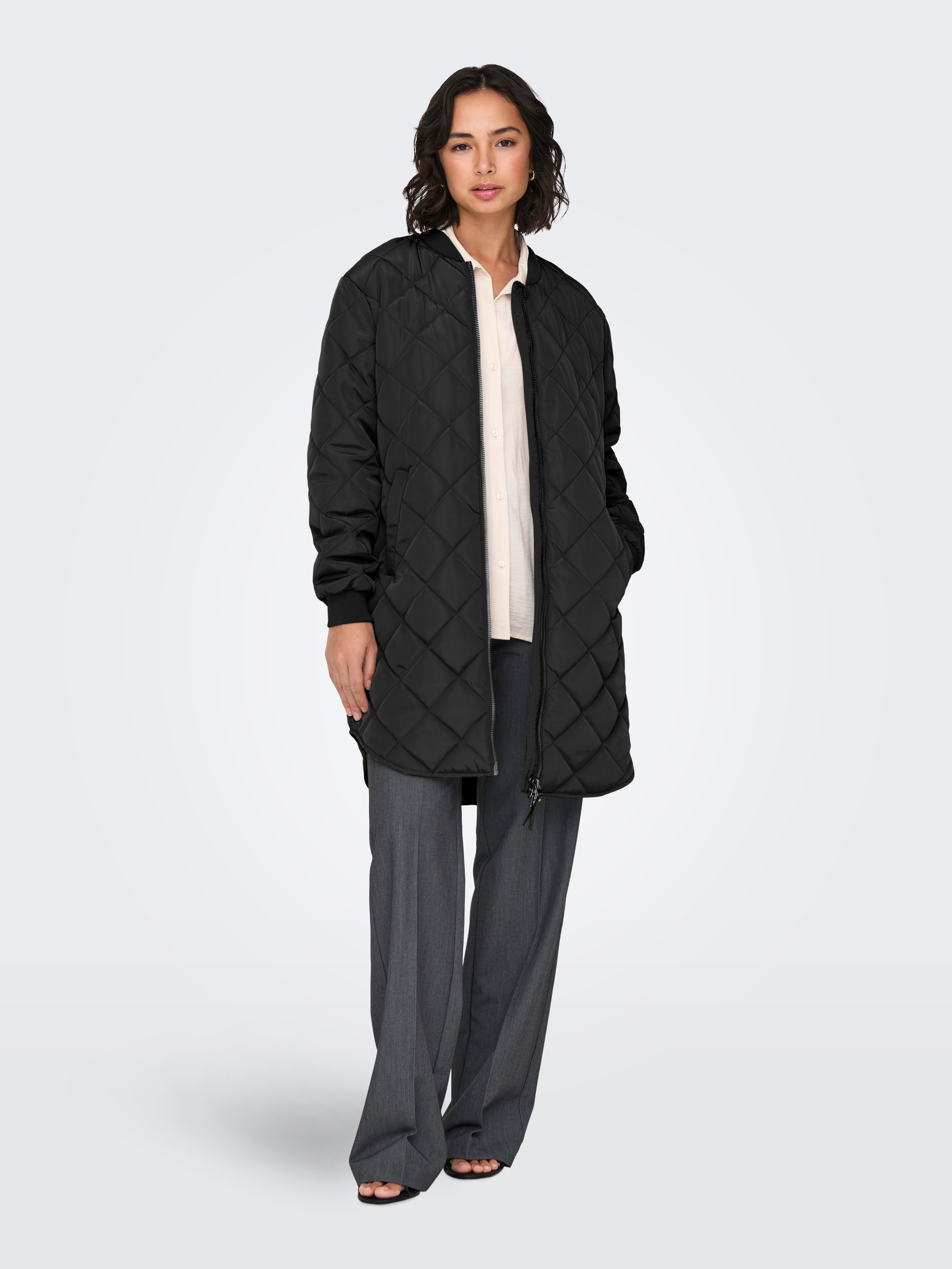 ONLY Steppmantel ONLJESSICA QUILTED COAT ZIP CC OTW Kunstfaser, Baseball Style