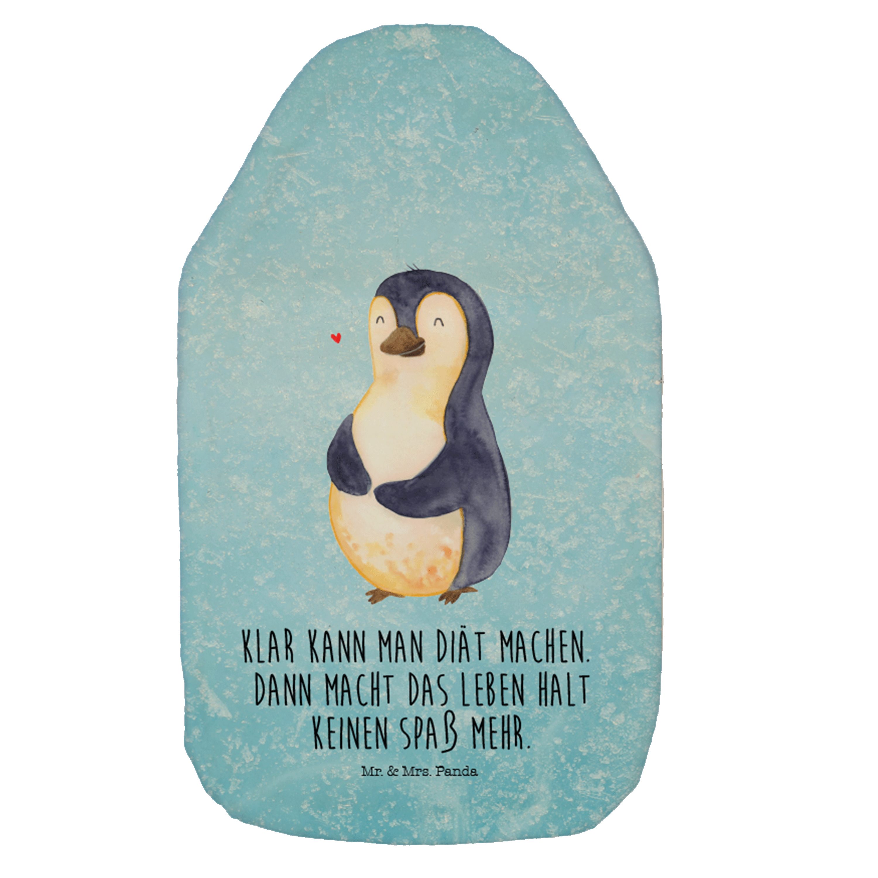 Mr. & Mrs. Panda Wärmflasche Pinguin Diät, Wärmekissen, Eisblau, Bauch, Abnehmen, heizflasche, Wär, (Packung), bettwärmflasche Körperliebe Wärmflasche