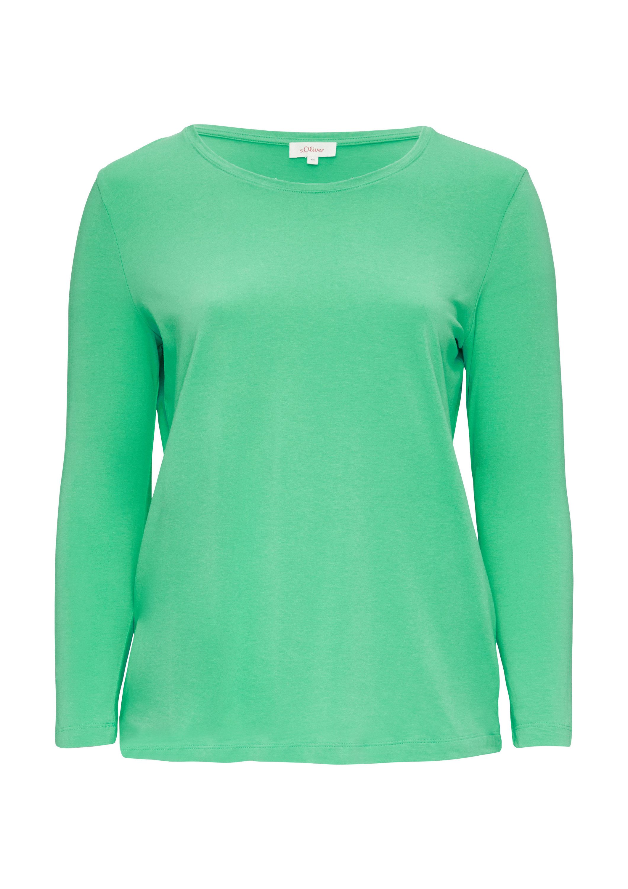 s.Oliver Langarmshirt T-Shirt Longsleeve aus Baumwollstretch günstig online kaufen