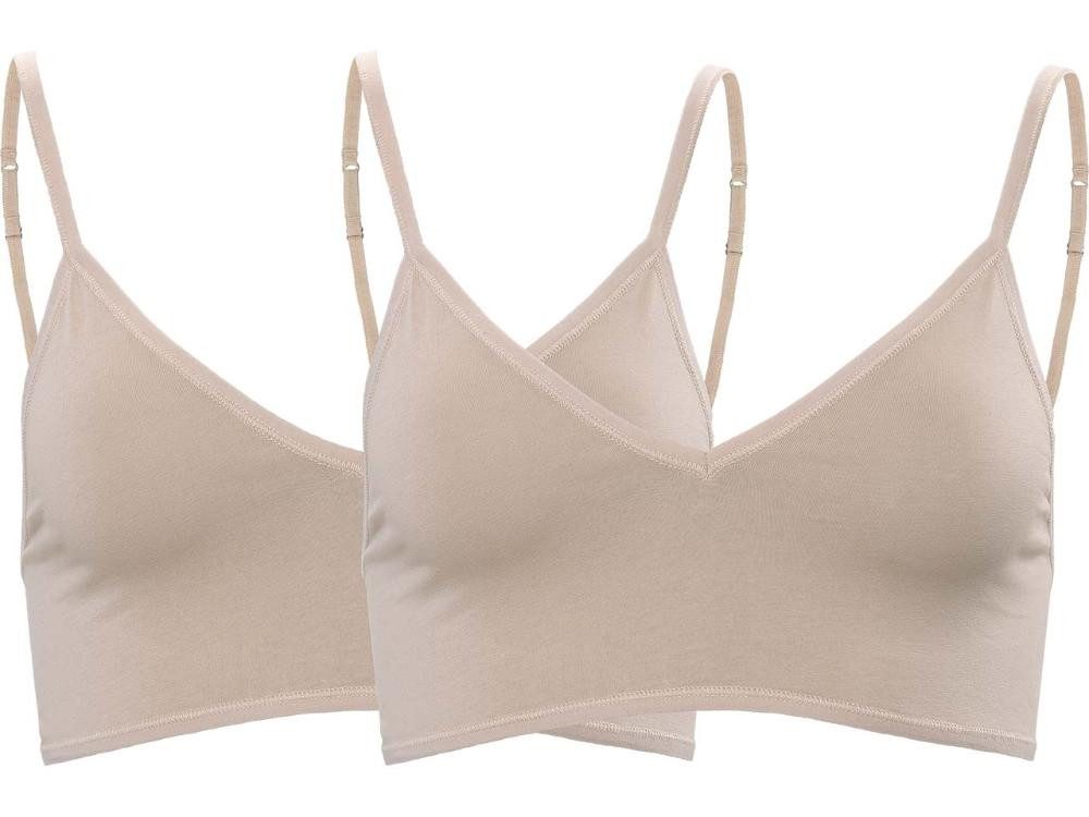 LIVING CRAFTS Bandeau-BH Living Crafts 2er-Pack Bio-Damen-Bustier 'TAMILLA'