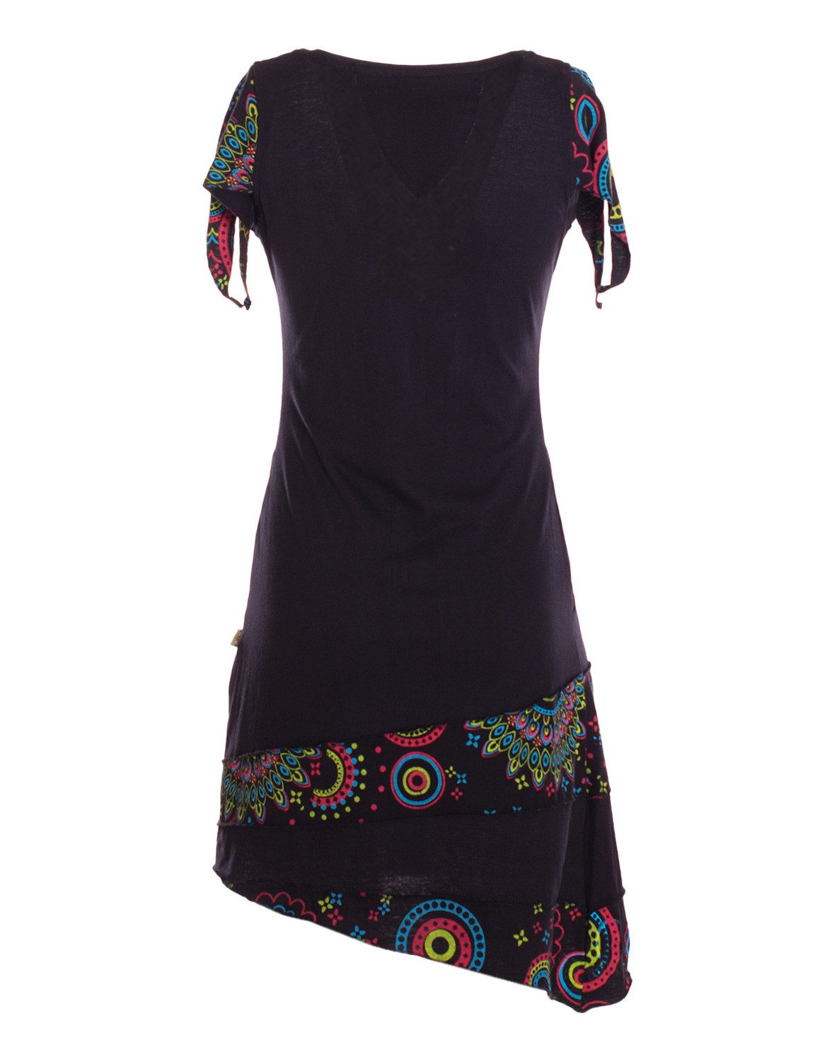 Vishes Zipfelkleid Damen Baumwolle Patchwork Design günstig online kaufen