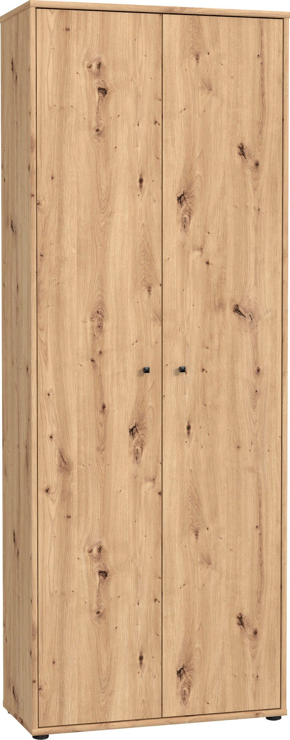 FORTE Schuhschrank Tempra, Mehrzweckschrank, 2 Türen, Einlegeböden, Höhe 197,5 cm Breite 73,7 cm