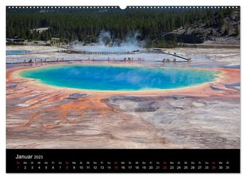 CALVENDO Wandkalender Yellowstone National Park (Premium, hochwertiger DIN A2 Wandkalender 2023, Kunstdruck in Hochglanz)