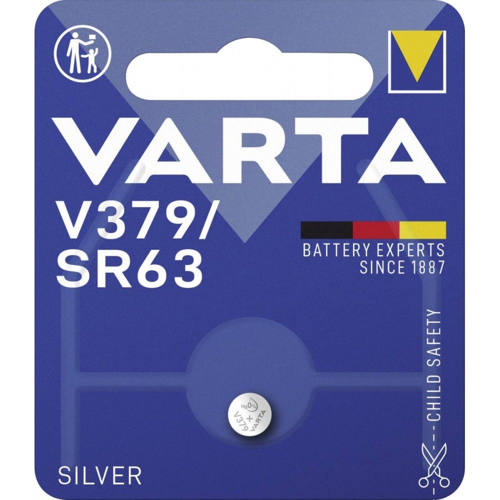 VARTA Varta V 379 Knopfzellen-Batterie für Elektronik. Knopfzelle, (1.55 Volt V), Hohe Qualität
