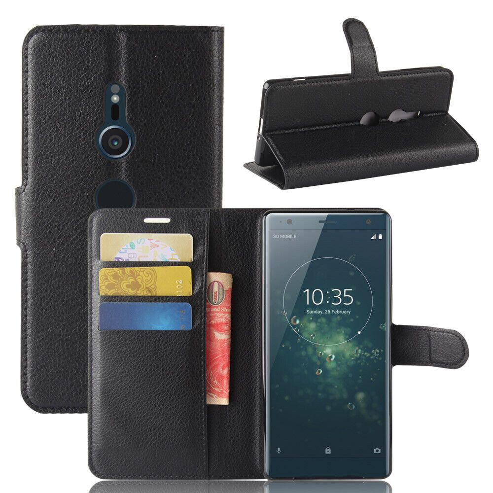 betterfon Handyhülle Handytasche für Sony Xperia Klapphülle Flip Case, 3 Kartenfächer, Magnetverschluss & Standfunktion im Lederlook