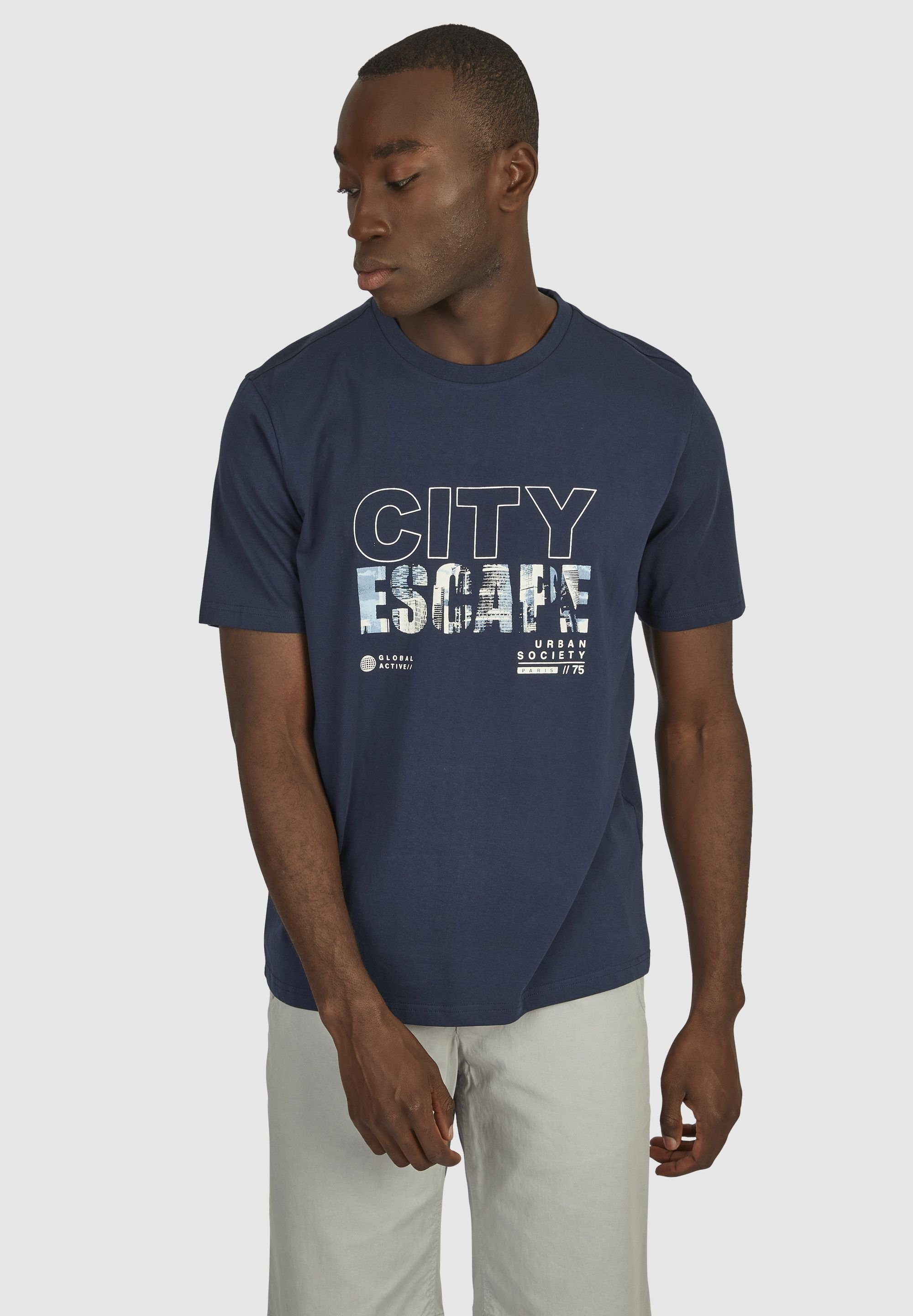 HECHTER PARIS T-Shirt mit Rundhalsausschnitt midnight blue