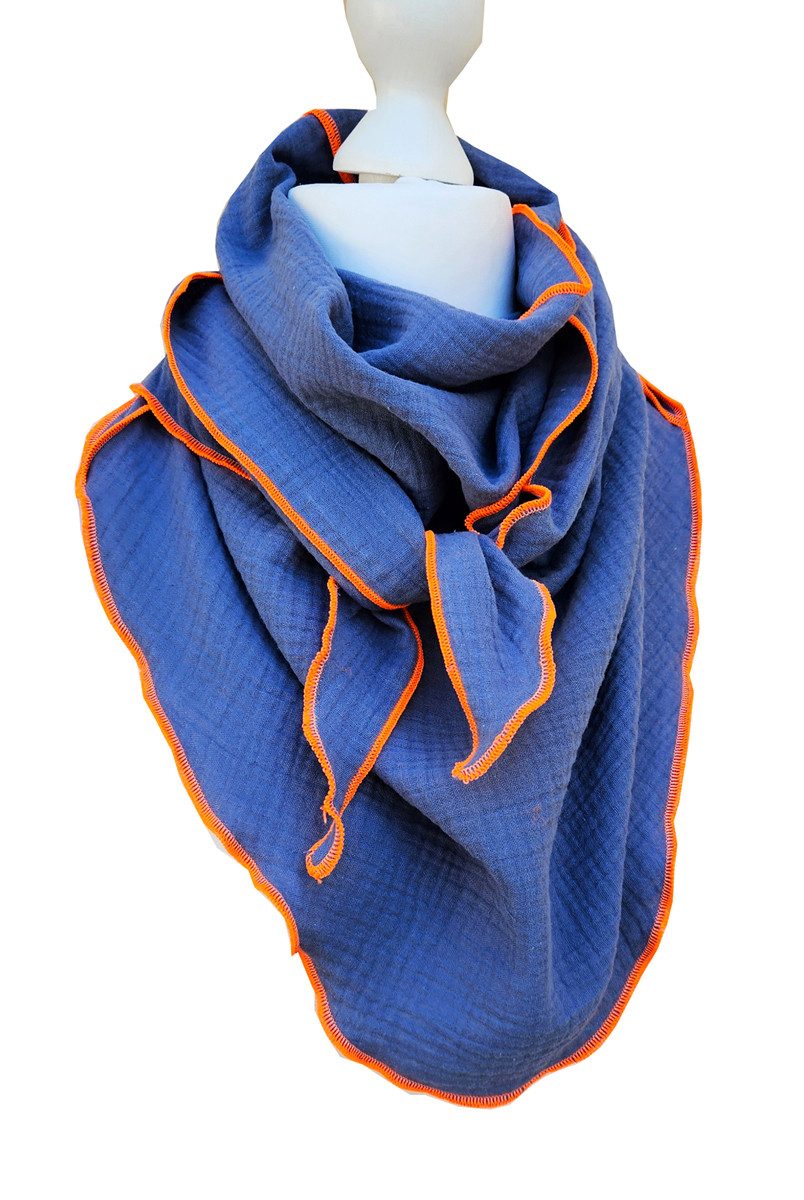 Modetuch Handmade Musselintuch Mehrfarbig Musselin Schal günstig online kaufen