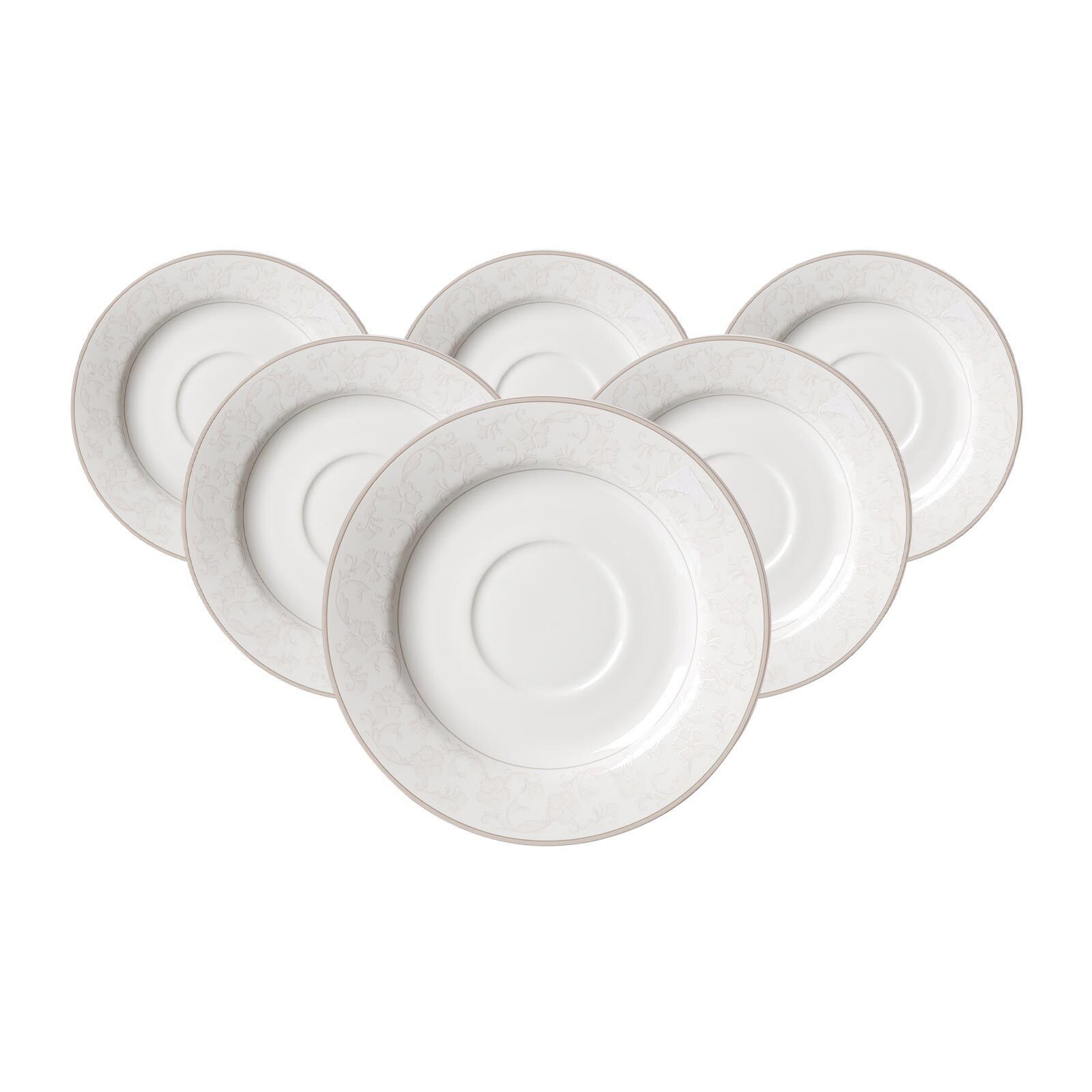 Ritzenhoff & Breker Untertasse Isabella Kaffeeuntertassen ø 15,5 cm 6er Set, (6 St)