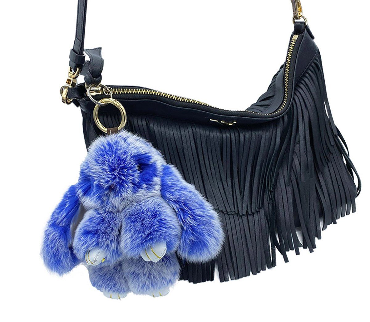 Schlüssel- Angel's Hase Hase, Taschenanhänger Pride Blau Motiv flauschige Motiv Süße Schlüsselanhänger