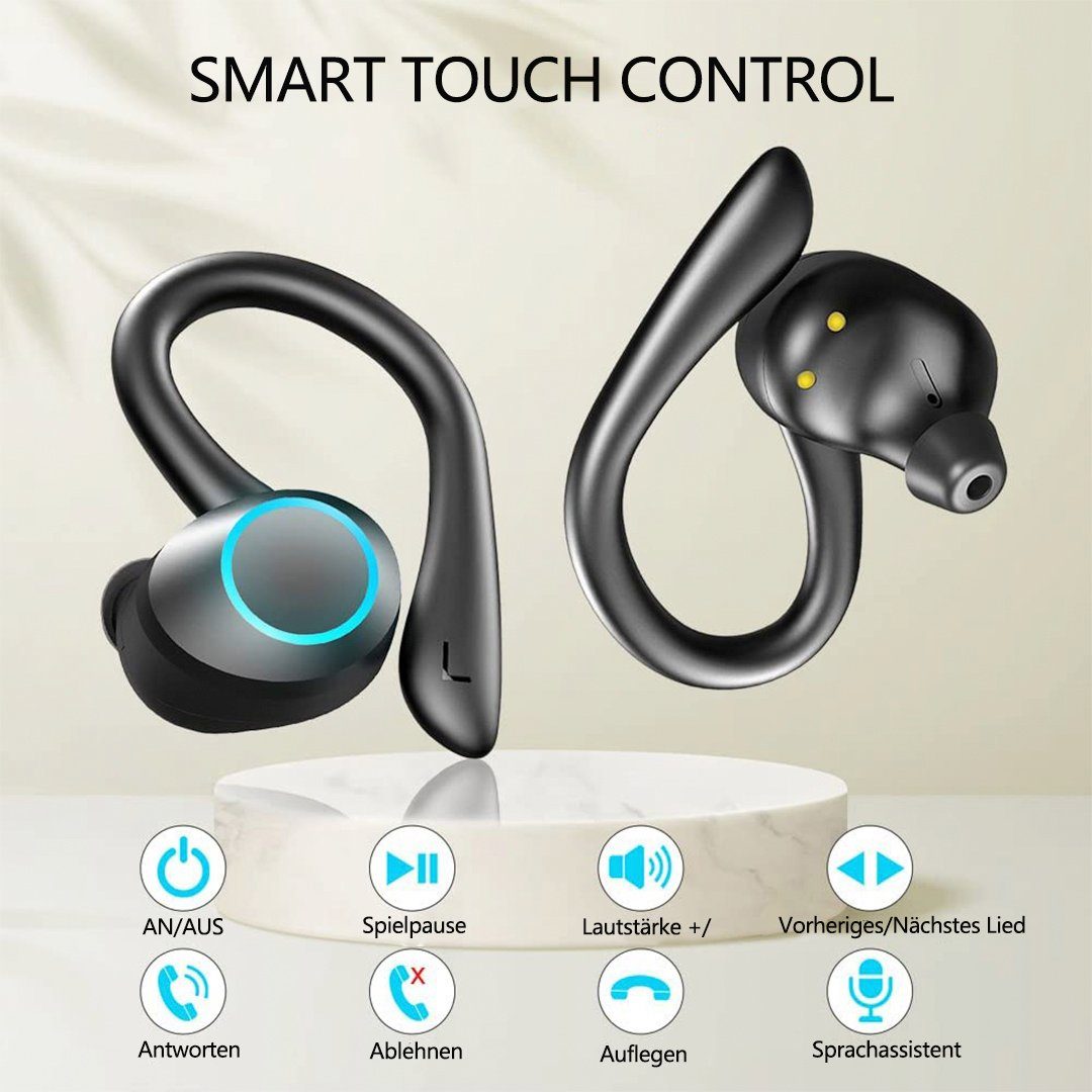 Gontence Bluetooth Sports Headphones,In-Ear Stereo,Mic (with Touch) Bluetooth Headphones Cancelling, In-Ear Bluetooth-Kopfhörer Noise 5.1 HiFi Headphones, Wireless