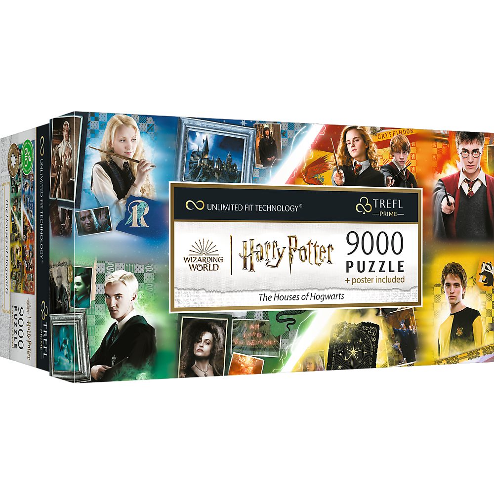 Trefl Puzzle Harry Potter Die Häuser von Hogwarts 9000 Teile Puzzle, 9000 Puzzleteile, Made in Europe