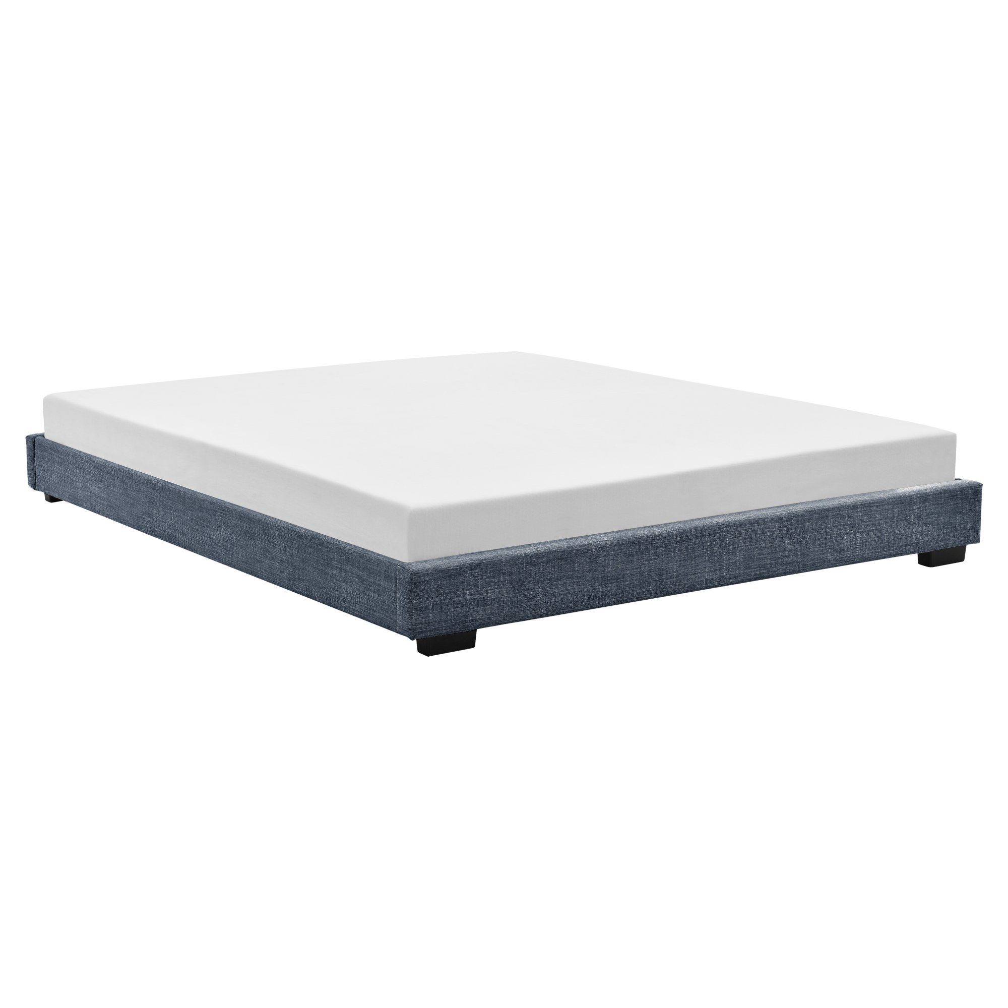 Corium Polsterbett, »Masari« Bett mit Lattenrost 180x200cm Leinen Dunkelgrau