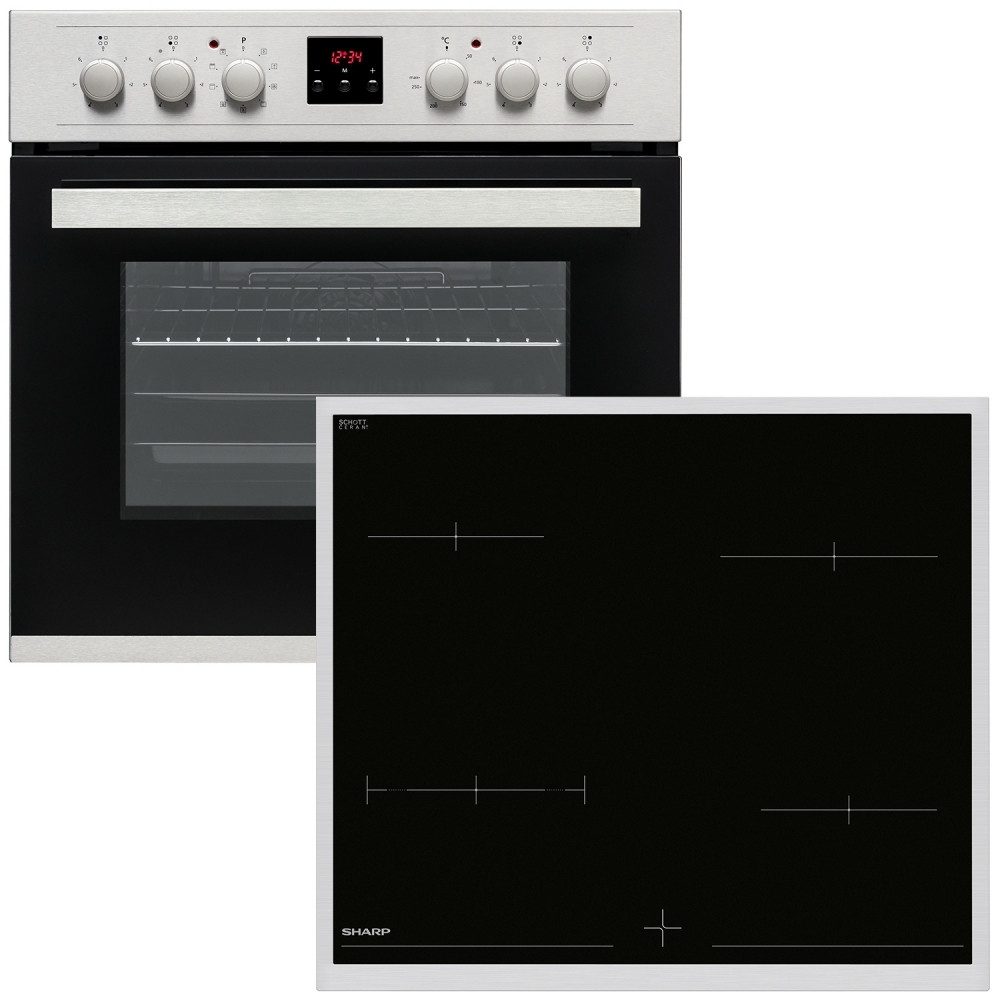 Sharp Backofen Sharp K-62D19IM0-EU Einbauherd-Set für moderne Küchen., Elegantes Einbauherd-Set mit hoher Energieeffizienz